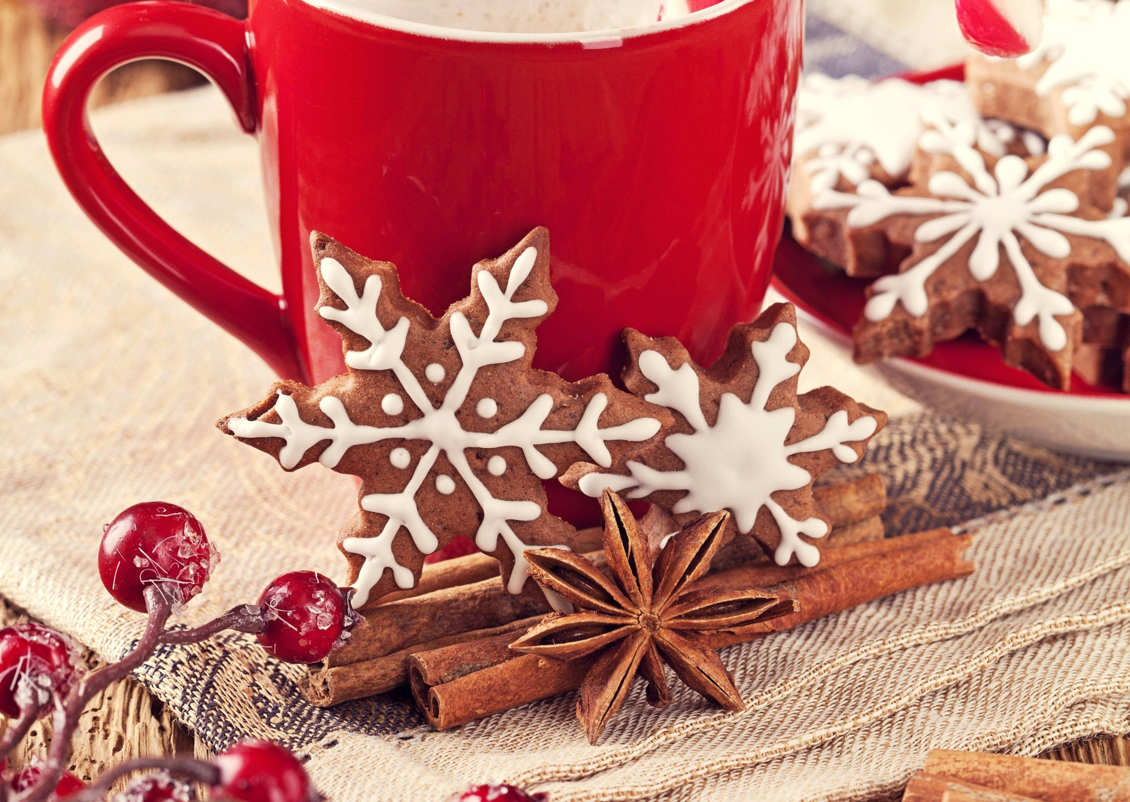 居心地の良いクリスマスの美しいドリンク 壁紙