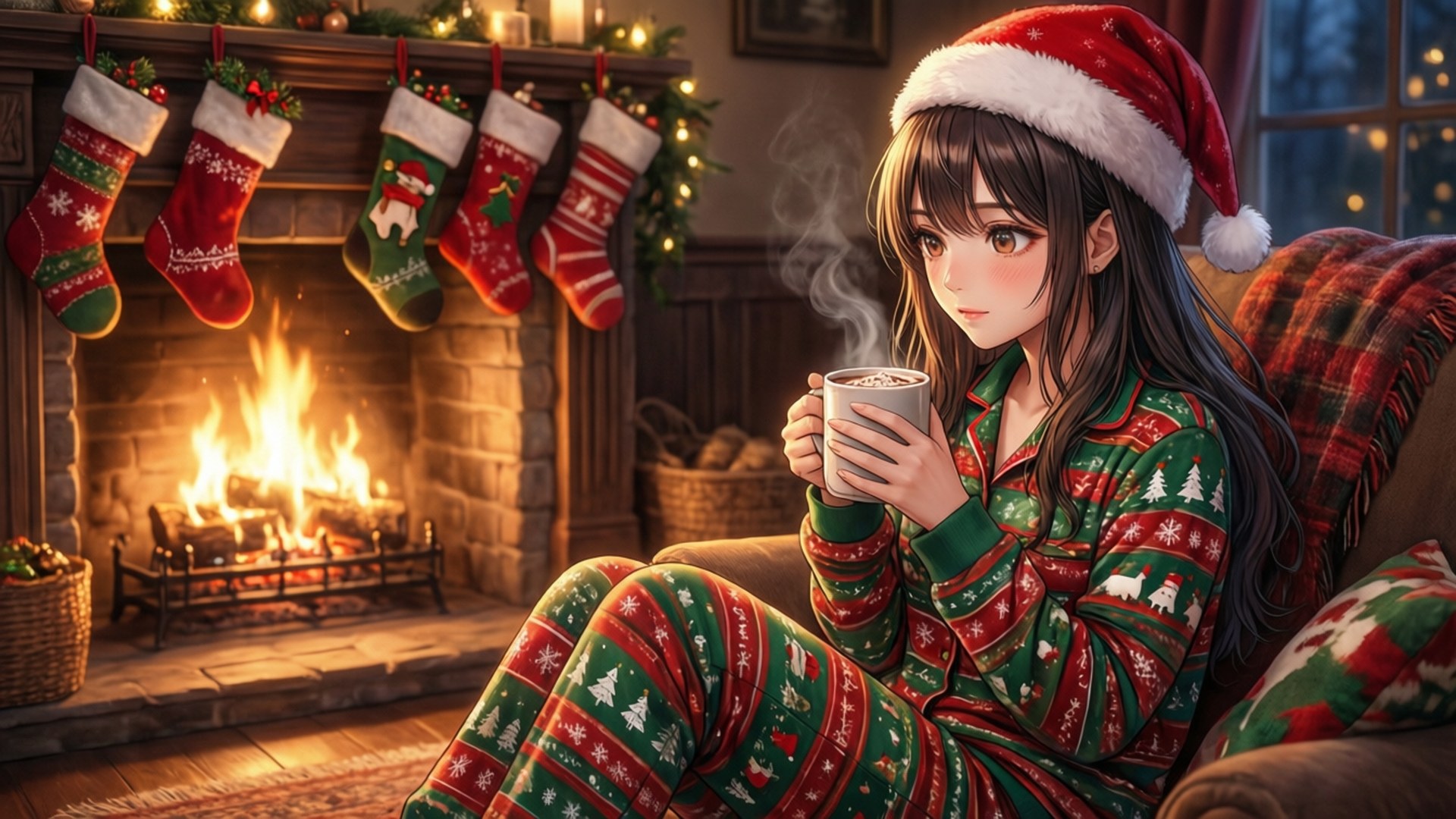 居心地の良いクリスマスパジャマ 壁紙