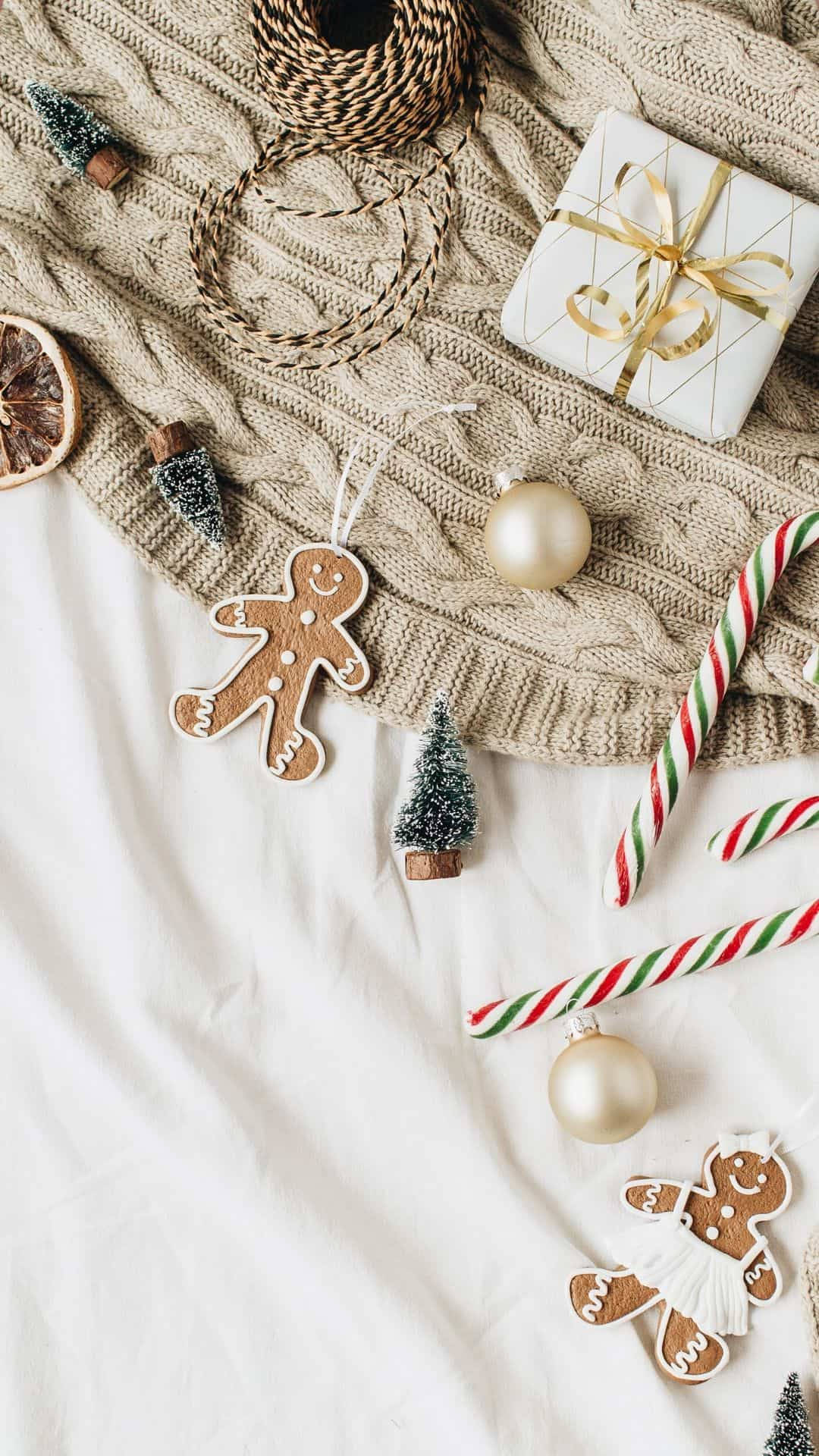 居心地の良いクリスマス風ブランケット 壁紙
