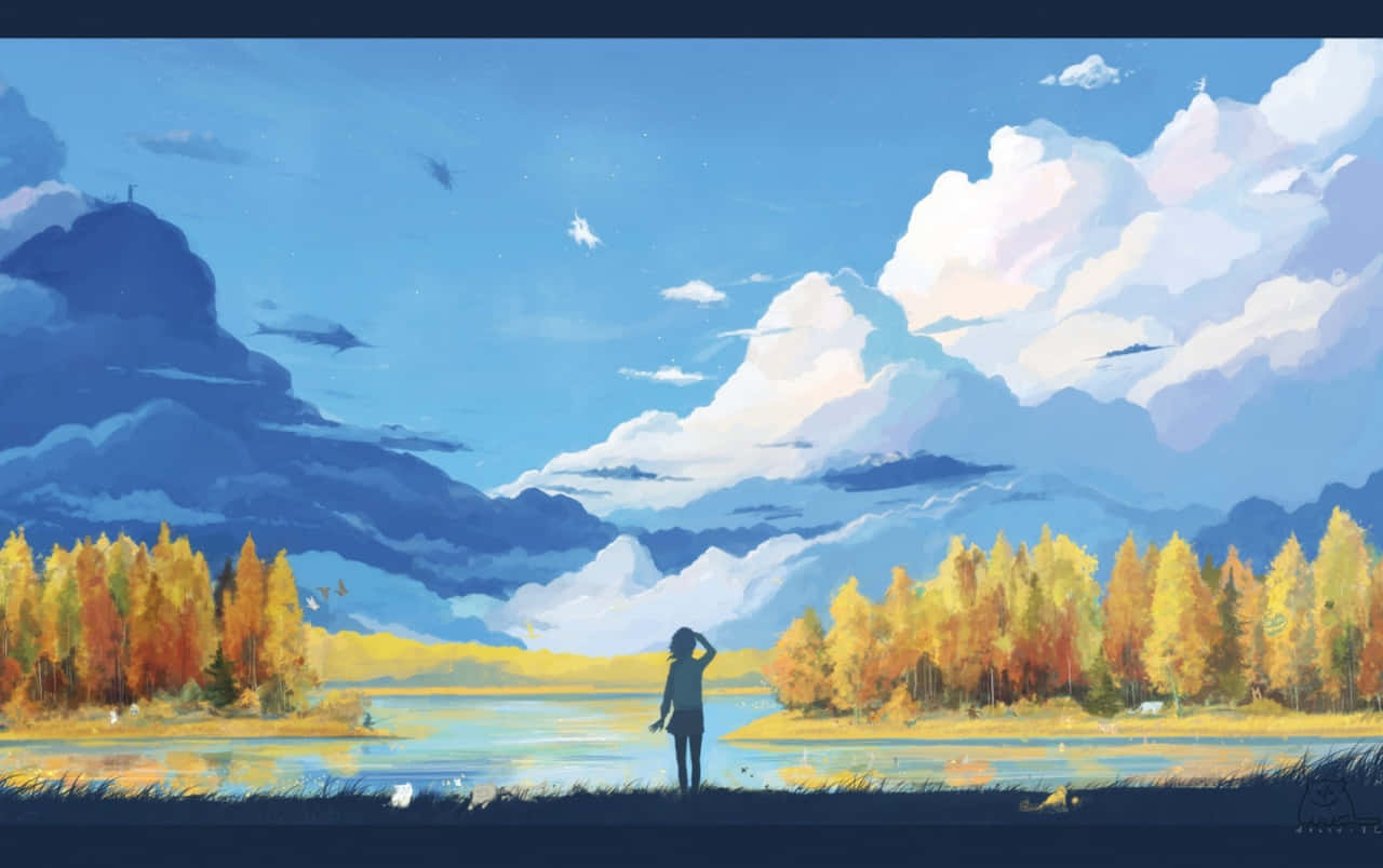 川を臨むGoogleアニメ