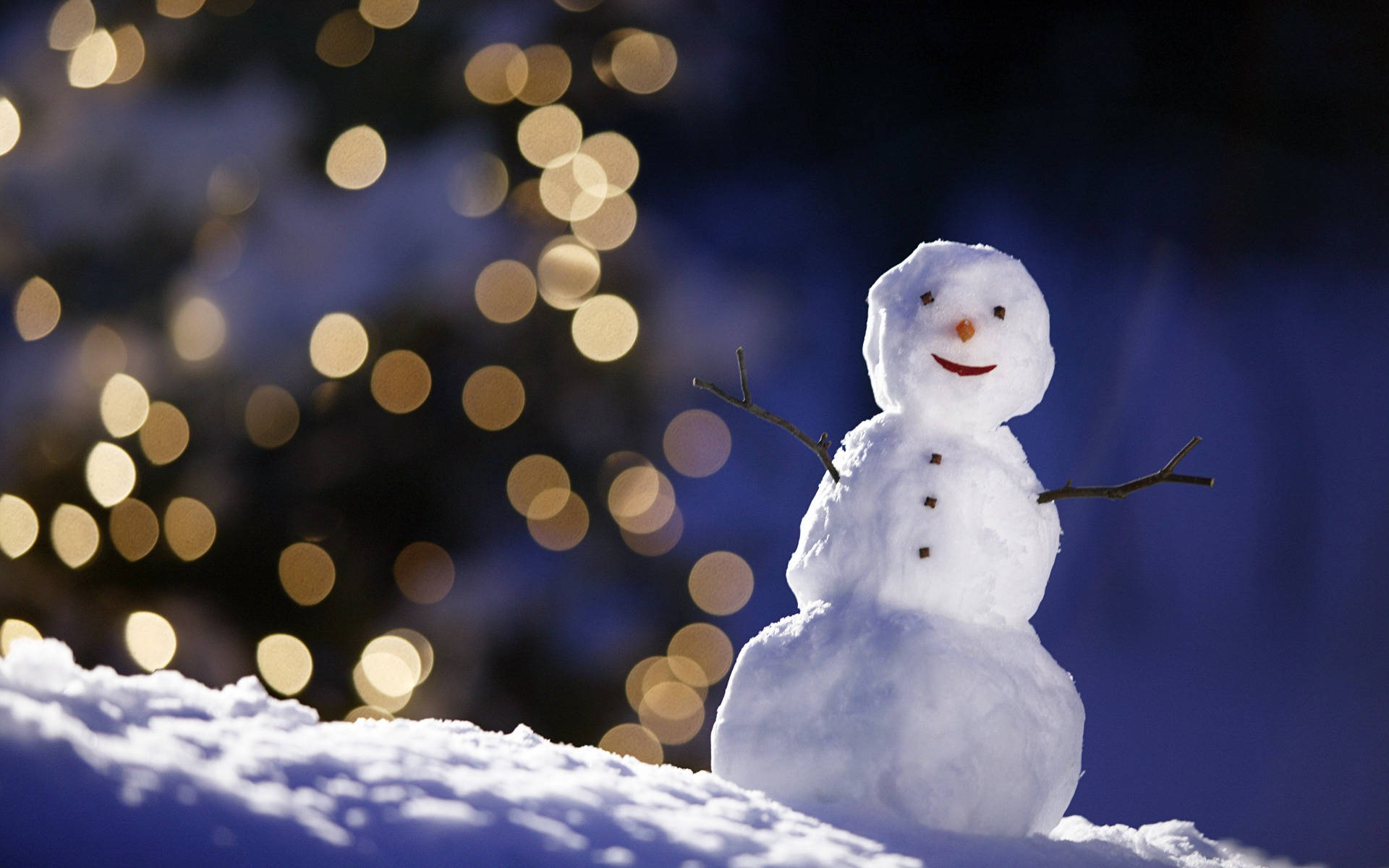 幸せな雪の美学 スノーマン 壁紙