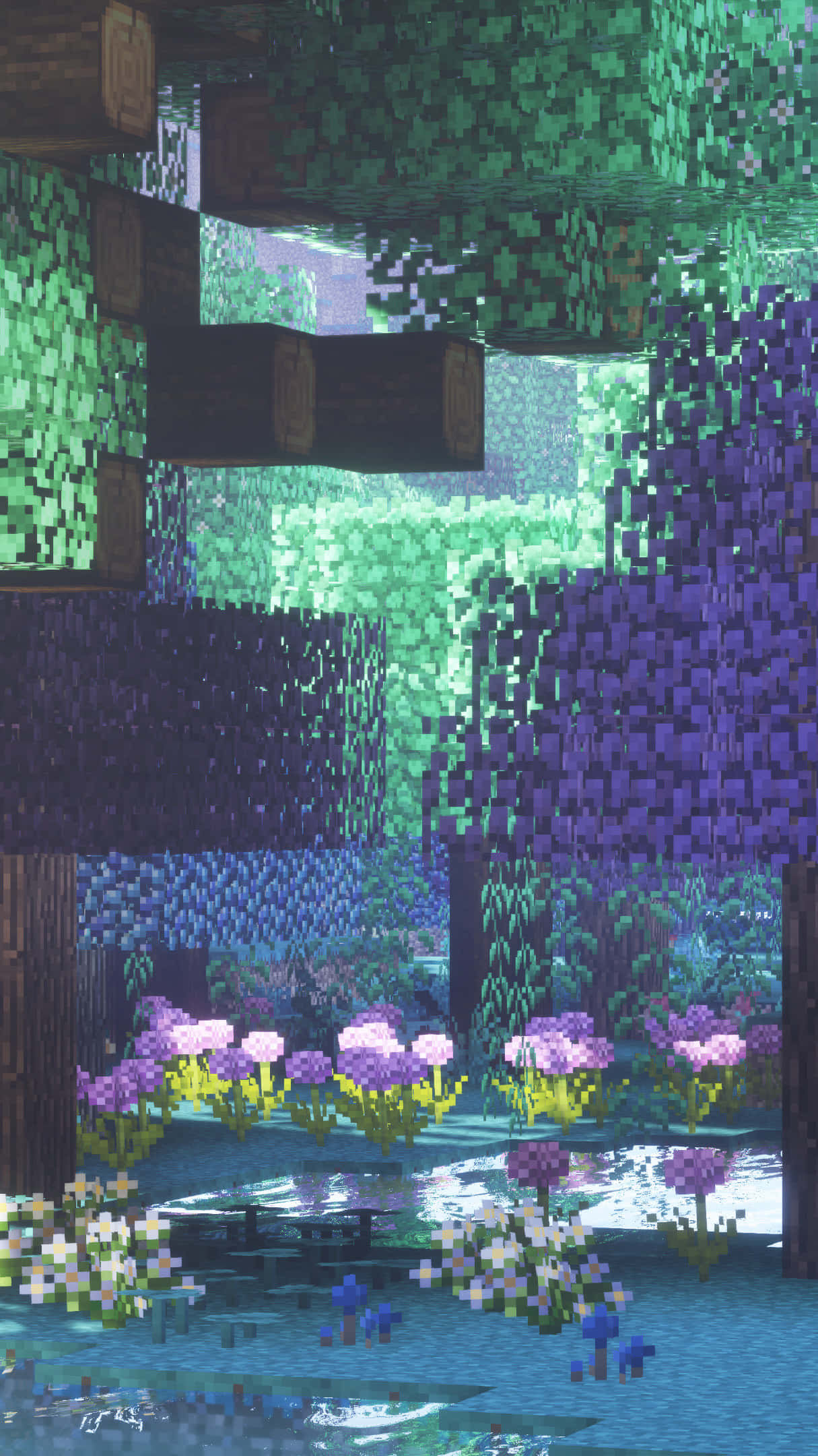 幻想的な花畑に佇む妖精の夢のような風景 壁紙