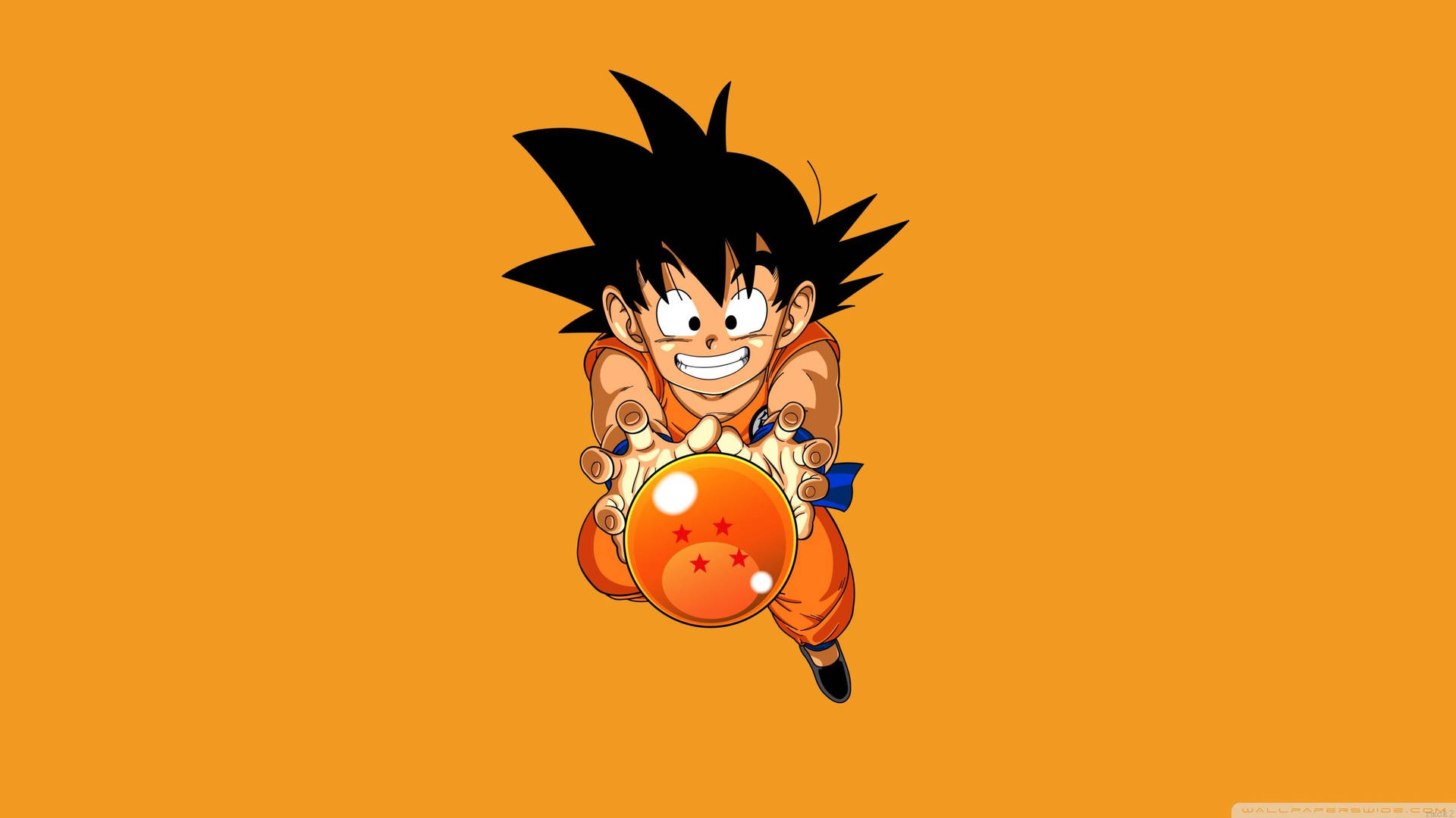 幼き悟空が四星球を持っている壁紙 — ドラゴンボール超 壁紙