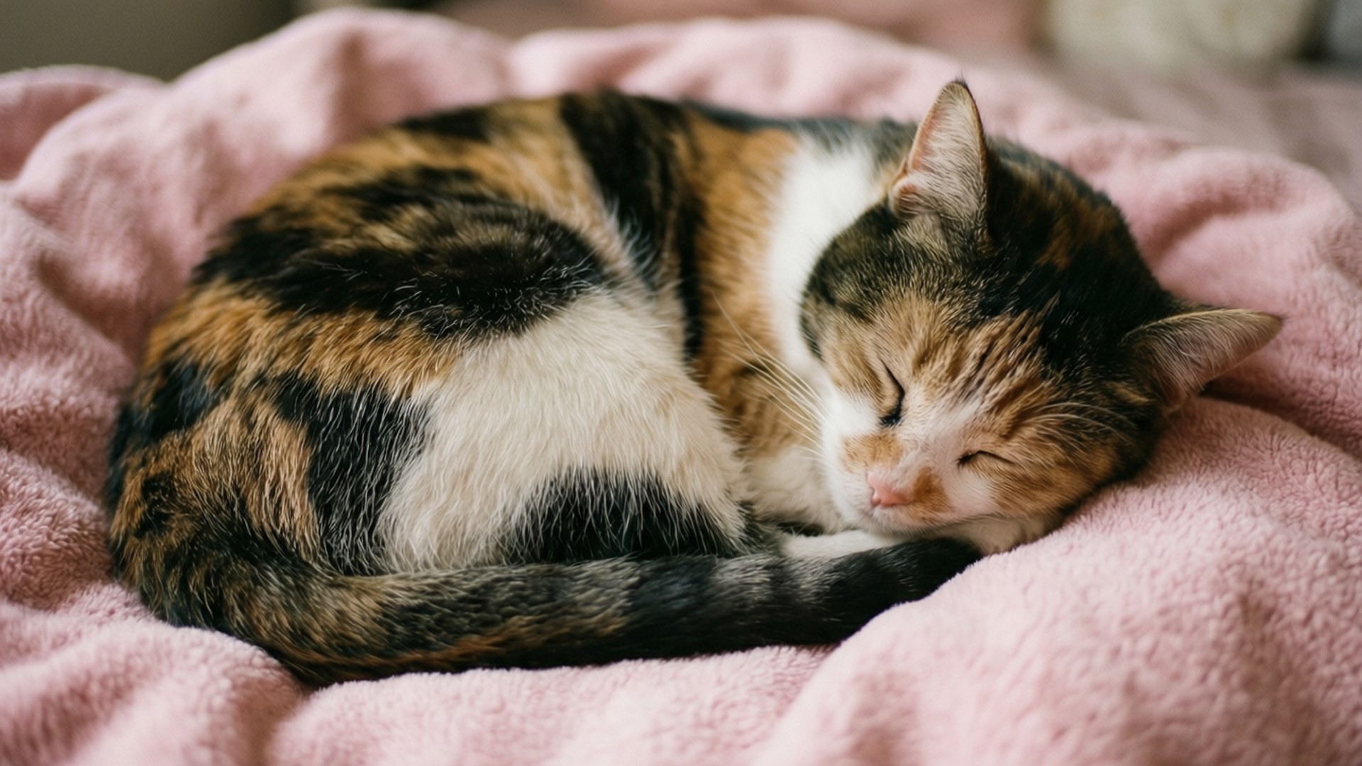 心地よい猫の昼寝 壁紙