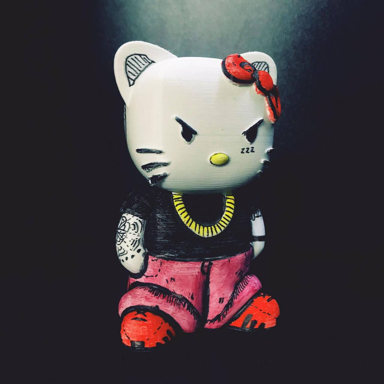 怒ったハロウィンのやんちゃハローキティ 壁紙