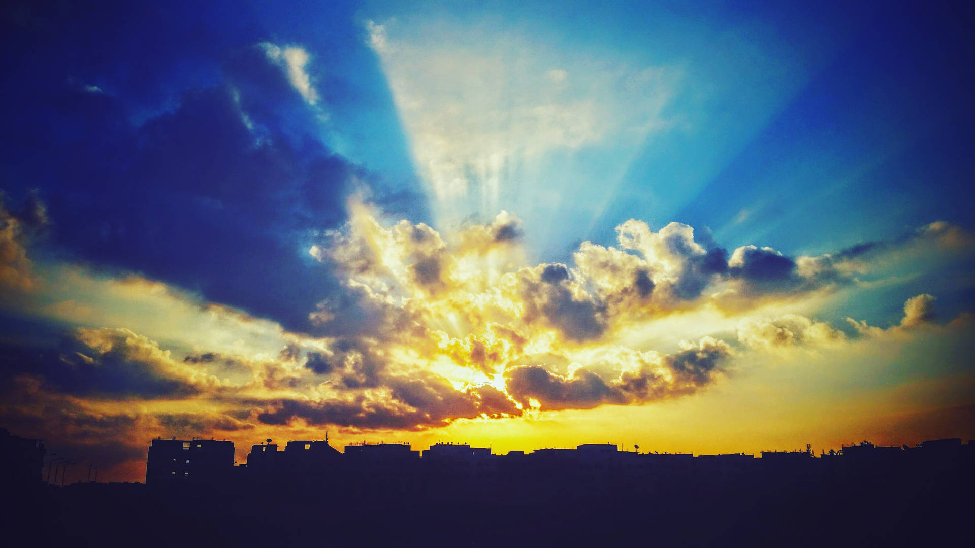 プレビュー壁紙 空, 雲, 夕日
