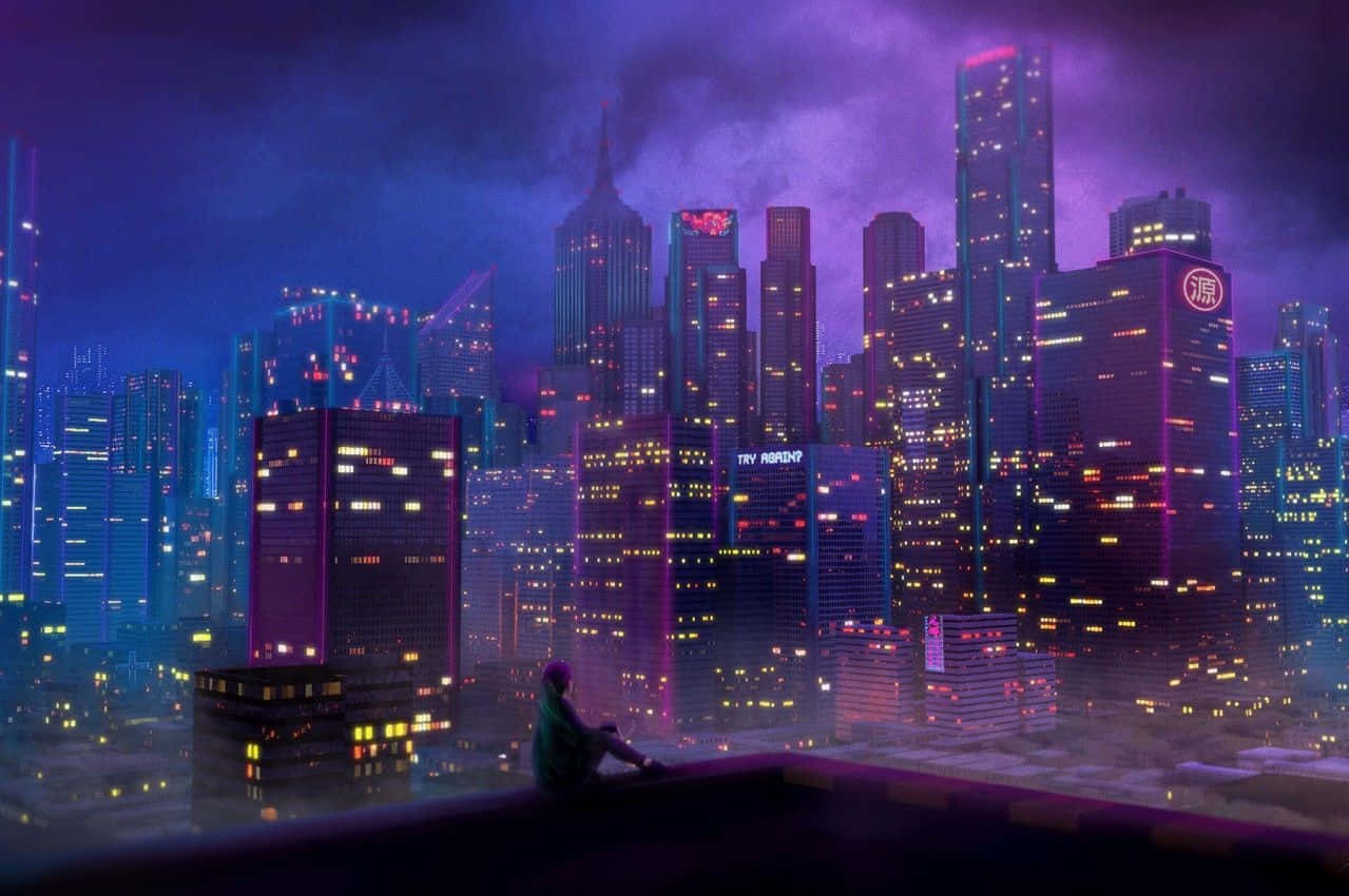 息をのむネオンシティの絶景 壁紙