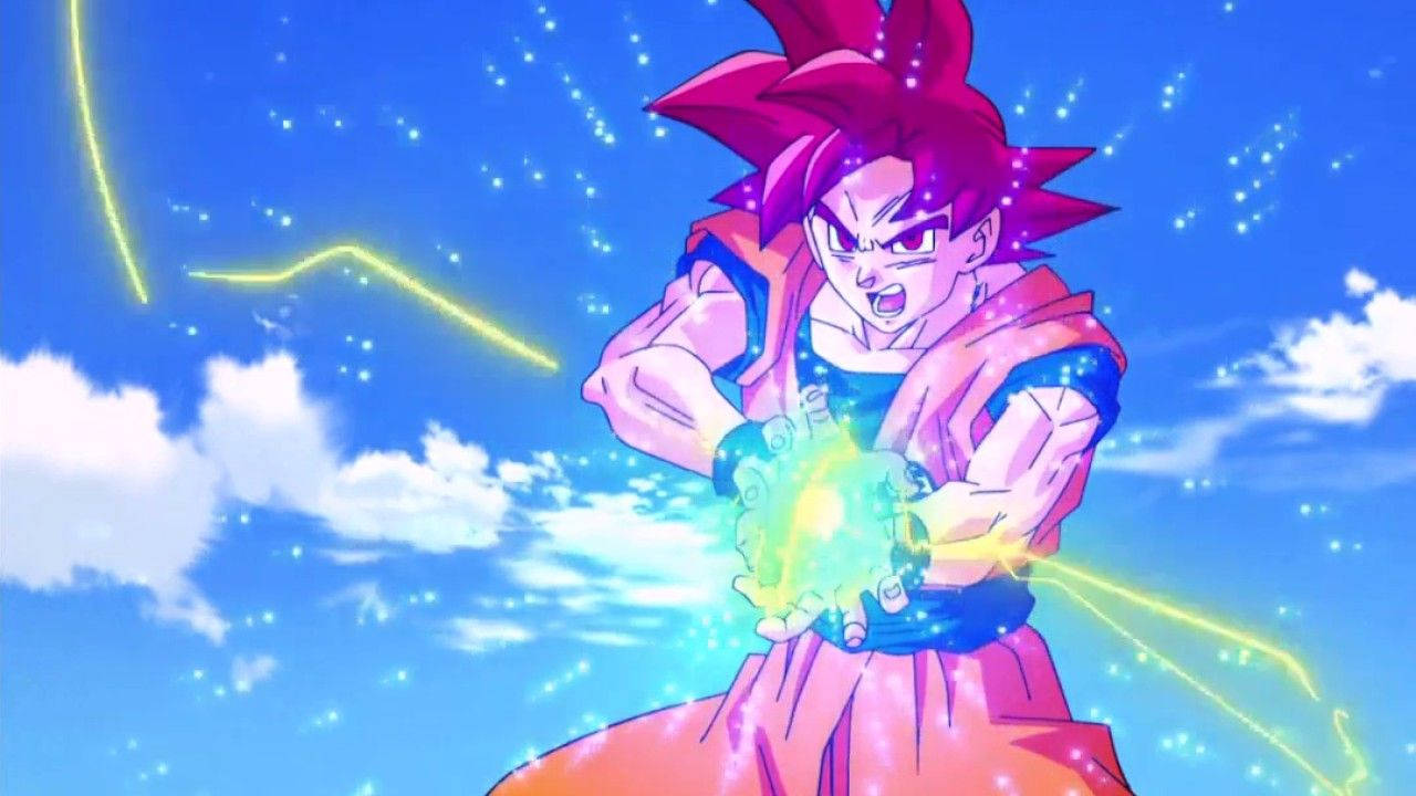 ドラゴンボールZ カメハメ波 悟空 青い炎の球 超サイヤ人 アニメ