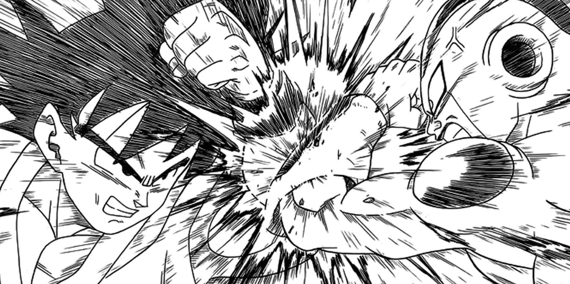 悟空対フリーザ 漫画パネル 壁紙