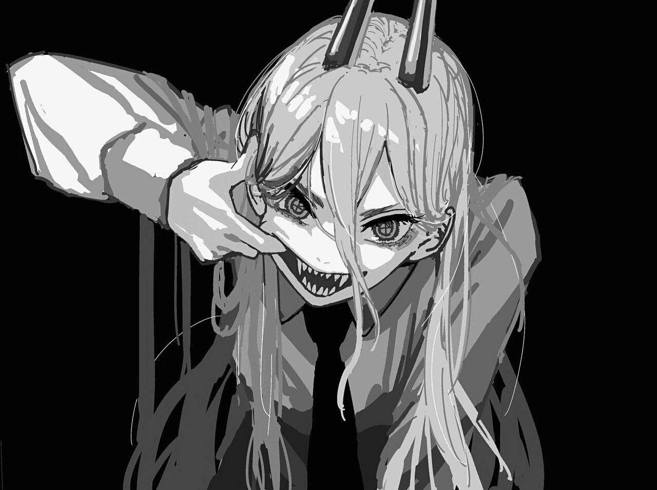 悪魔娘のエッジーなアニメPFP 壁紙