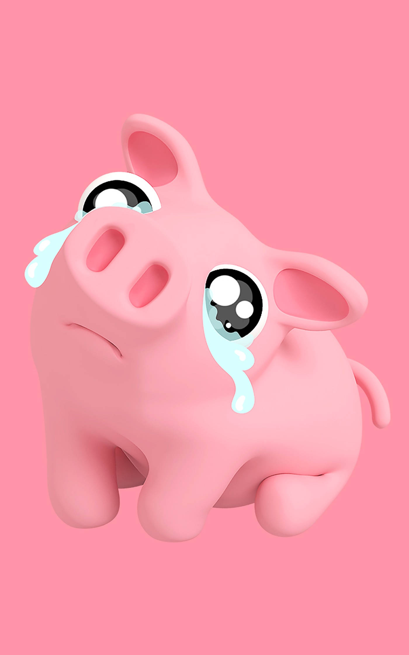 悲しいかわいいブタ 壁紙