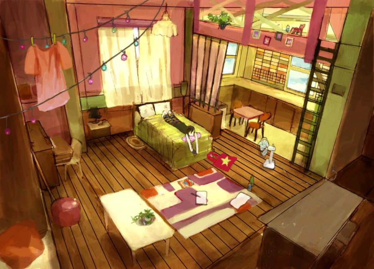 想像力を羽ばたかせる、完璧なアニメ部屋 壁紙