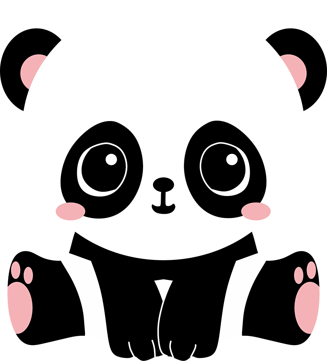 愛らしいカートゥーンパンダ 壁紙