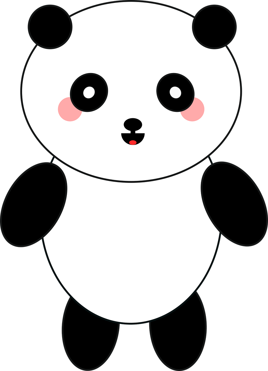 愛らしいカートゥーンパンダ 壁紙