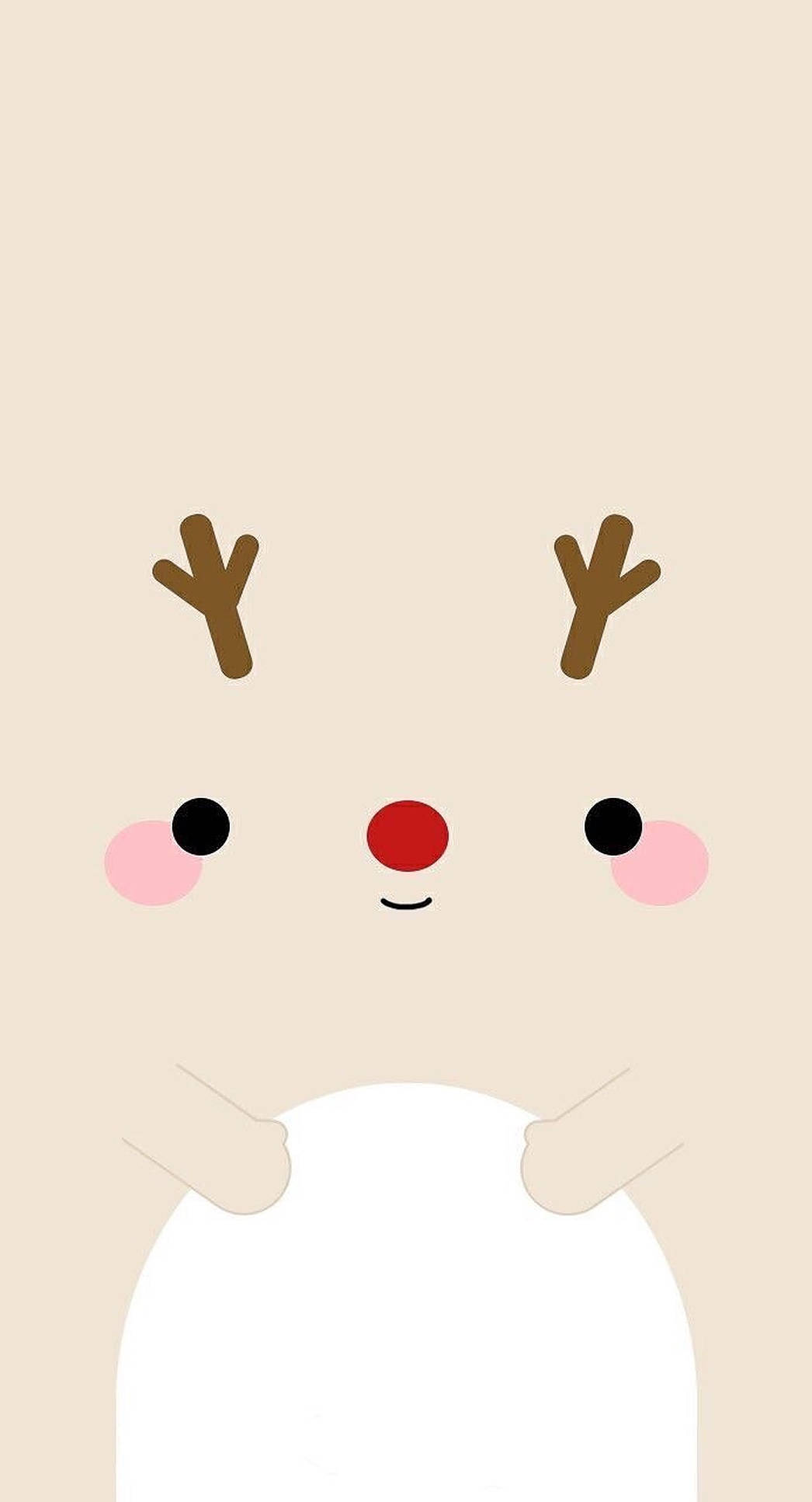 愛らしいトナカイのクローズアップクリスマス 壁紙