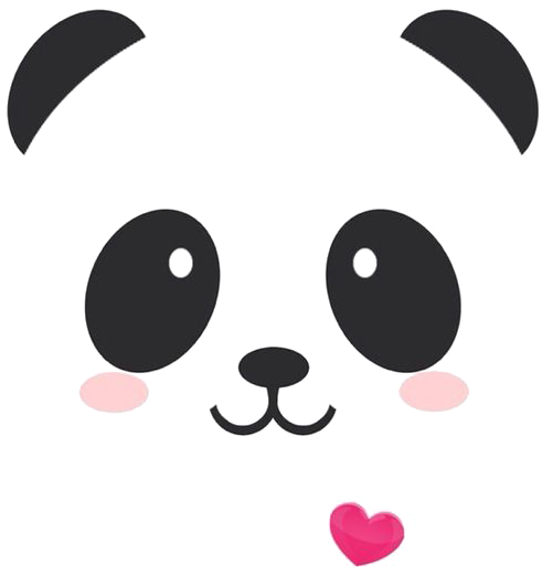 愛らしいパンダの顔のキャラクター 壁紙