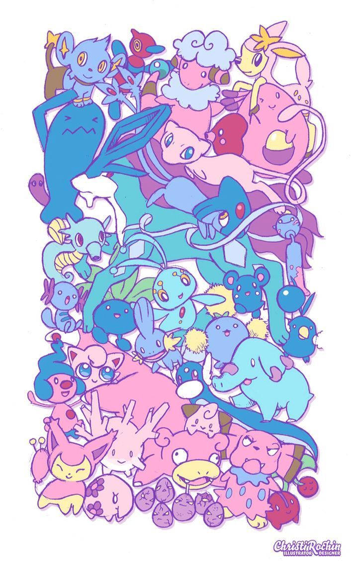 愛らしいピッピ - 高精細アートで描かれた赤ちゃんポケモン 壁紙