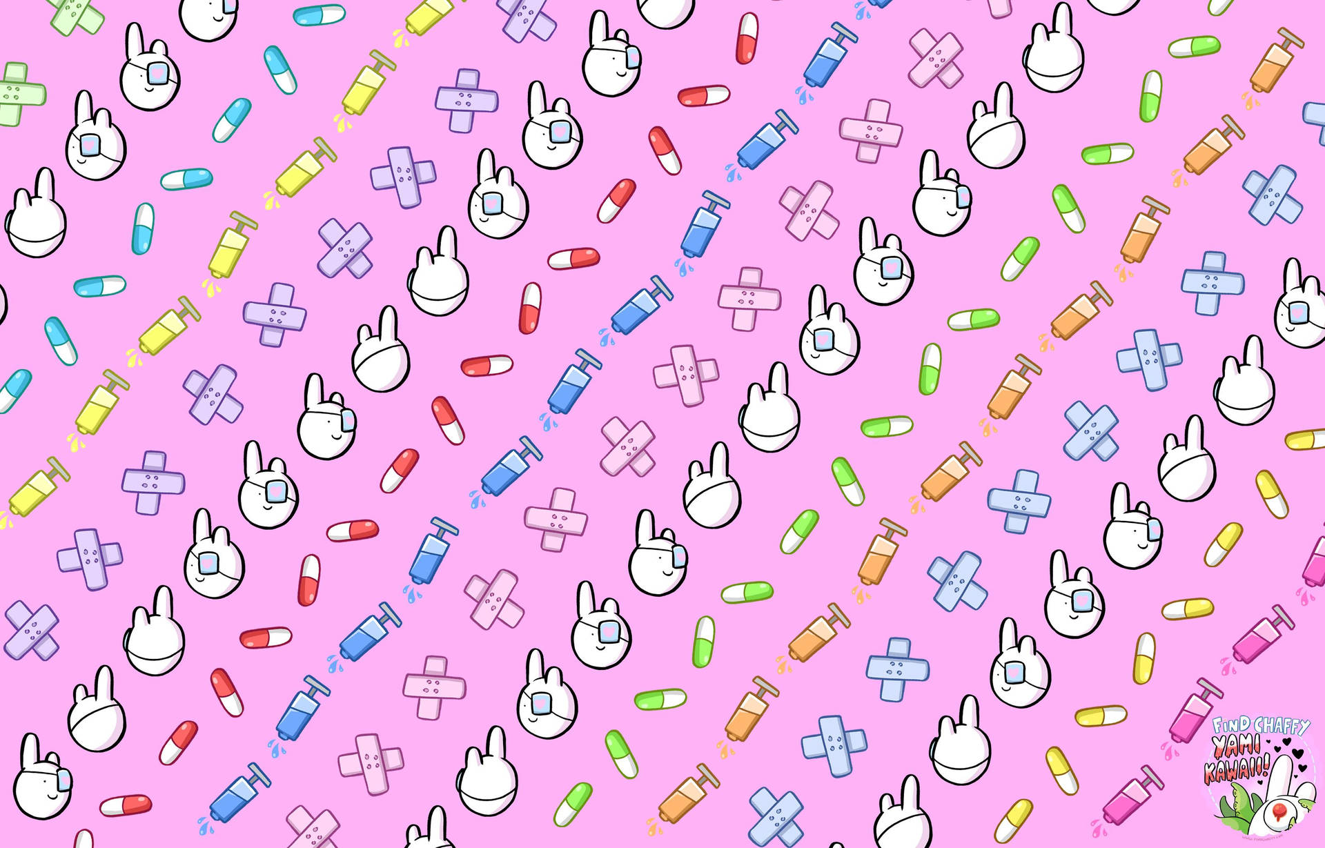 丸みを帯びた愛らしいFind Chaffyキャラクターの壁紙カバー