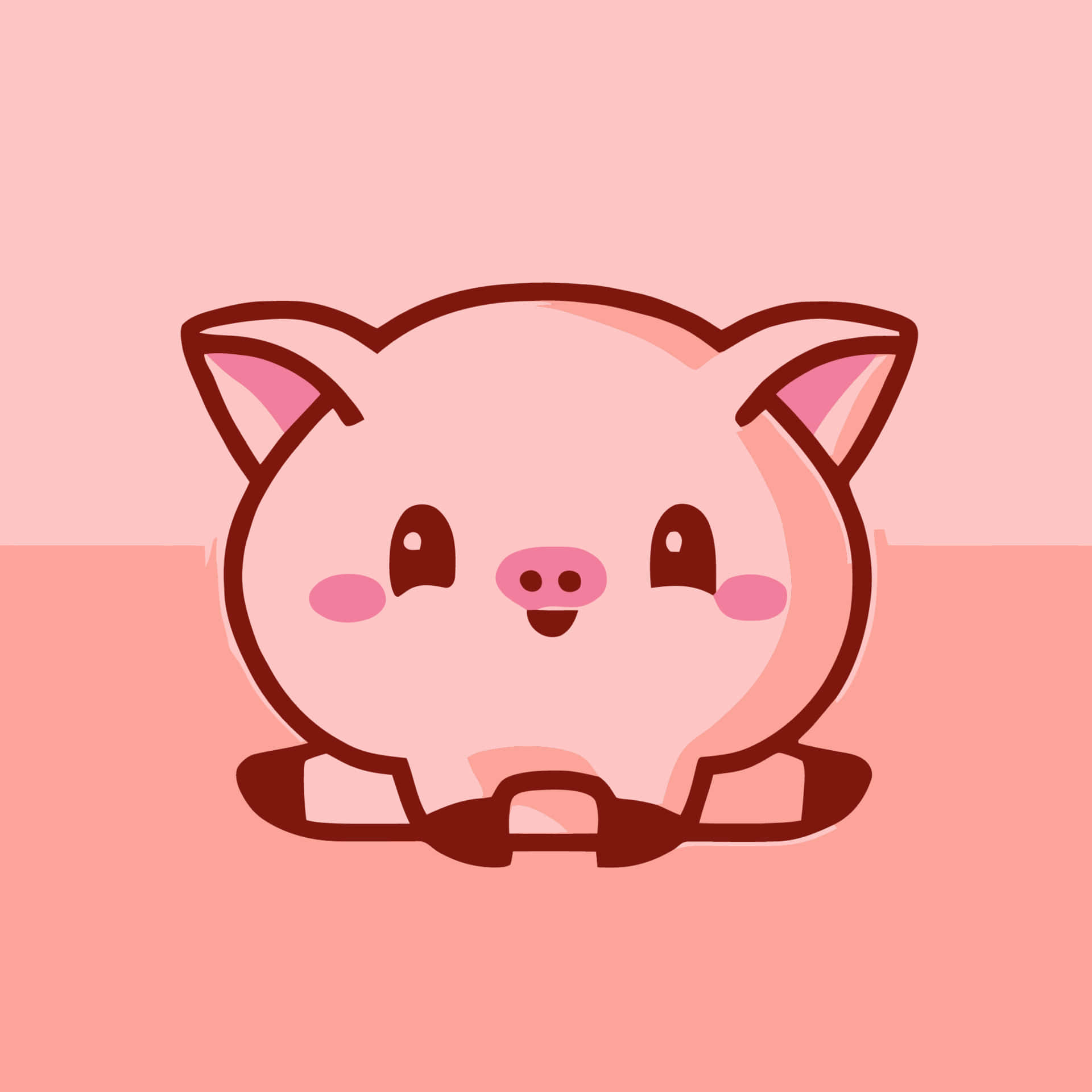 愛情いっぱいの可愛い子豚 壁紙