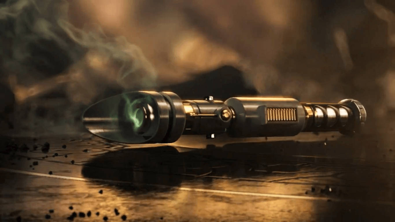 テーブルに煙を放つ武器のスター・ウォーズ壁紙