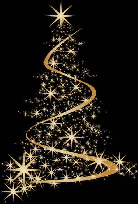 抽象的なゴールドのクリスマスツリーデザイン 壁紙