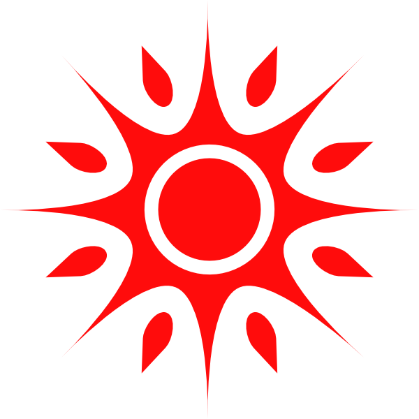 抽象的な赤い太陽のデザイン 壁紙