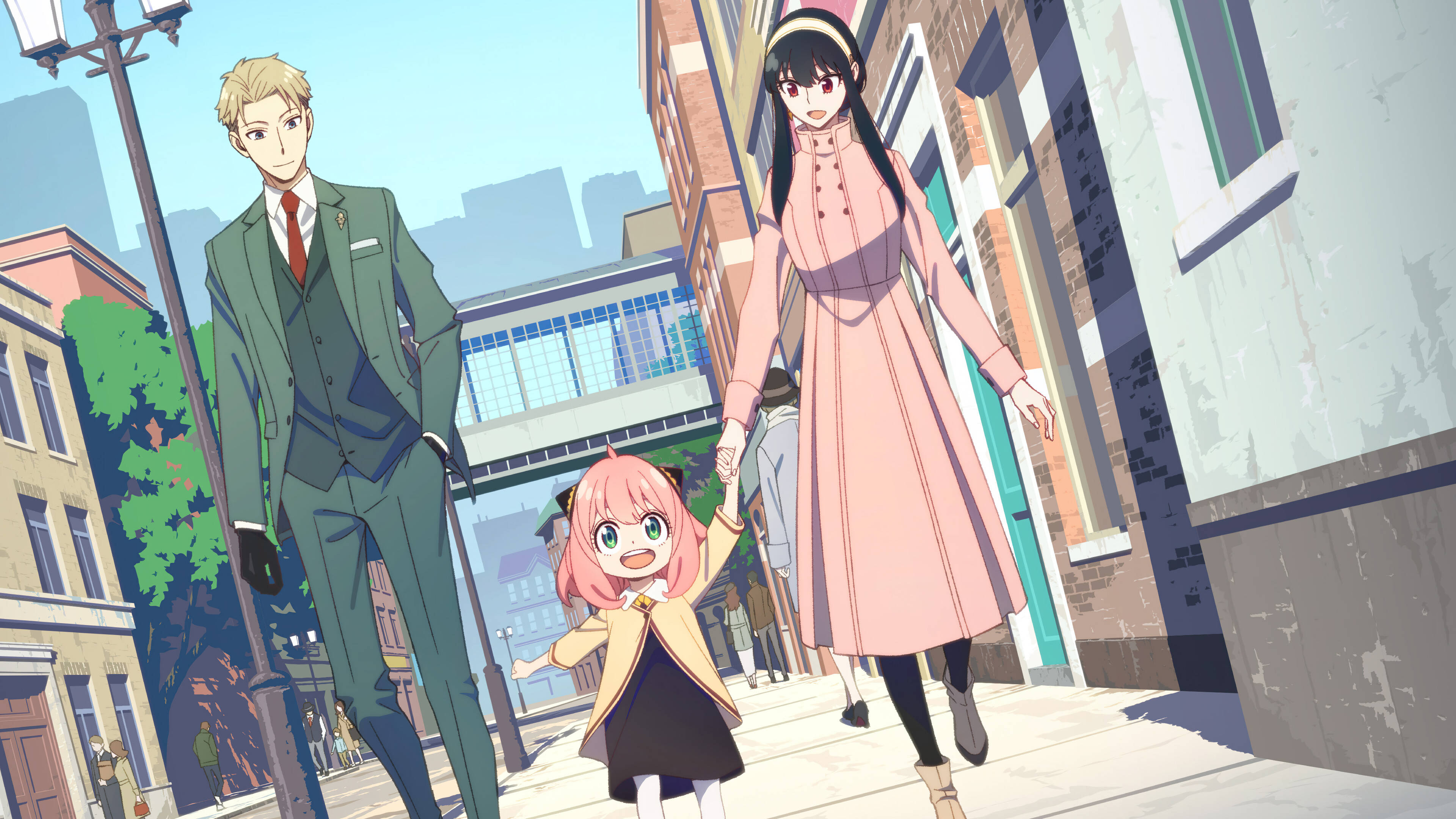 散歩中のアーニャ・フォージャー 壁紙