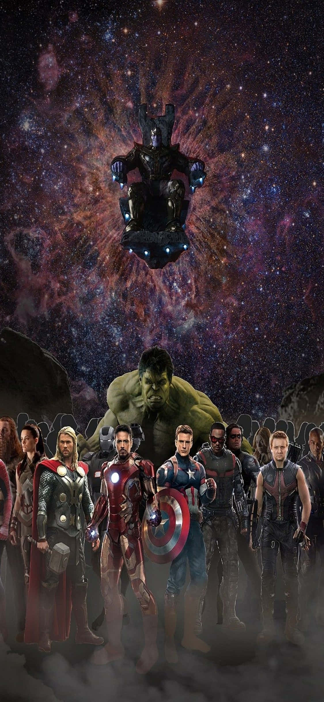 お気に入りのマーベル・アベンジャーズを新しいiPhone Xsで 壁紙