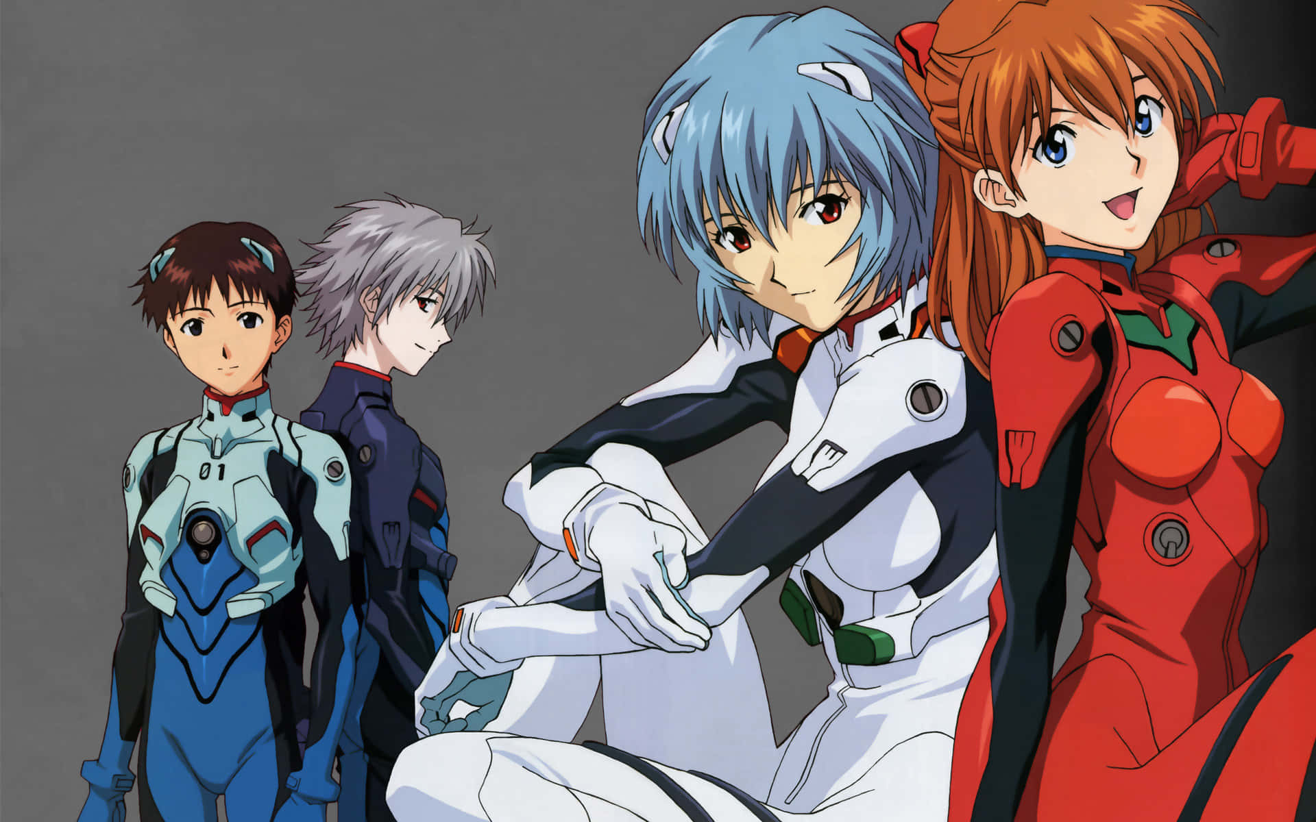 新世紀エヴァンゲリオンより、人気キャラクター・アスカとシンジ 壁紙