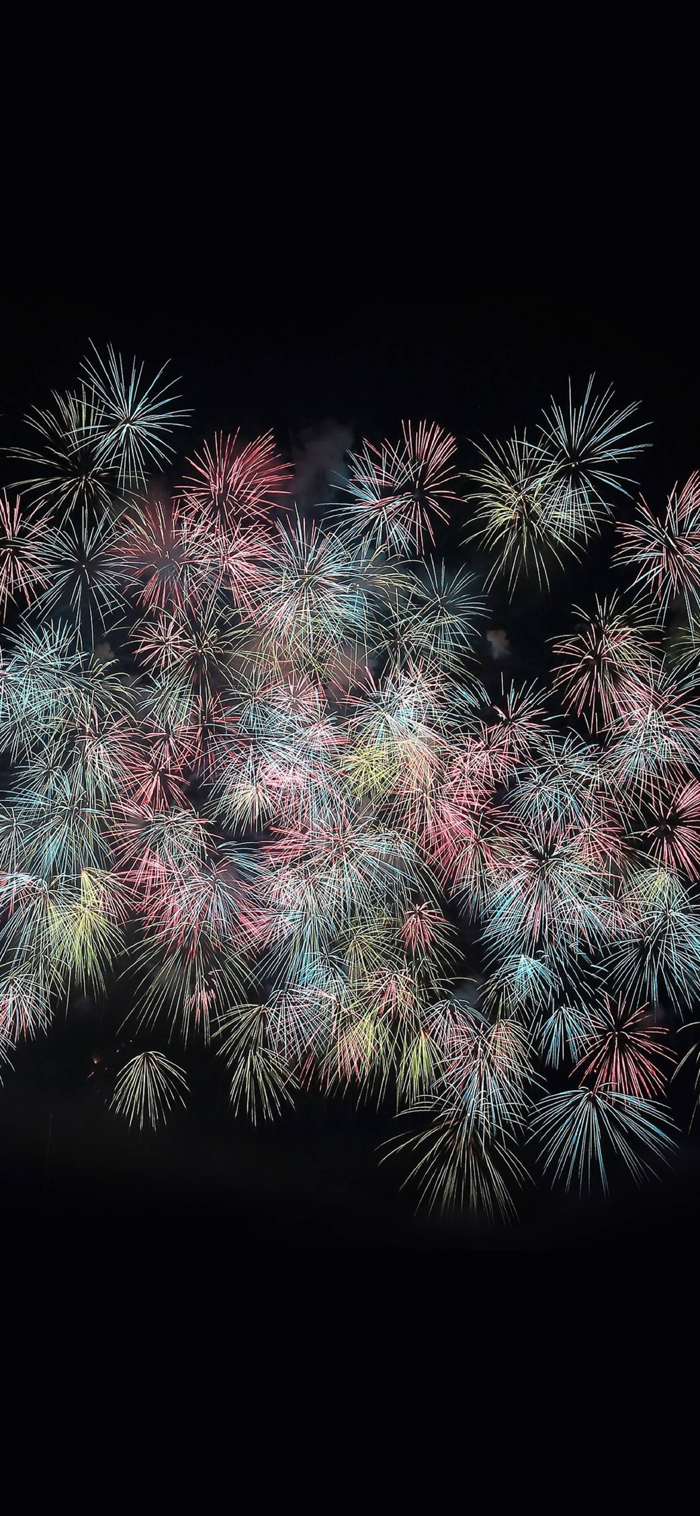 新年の花火 パステル・エステティック 壁紙