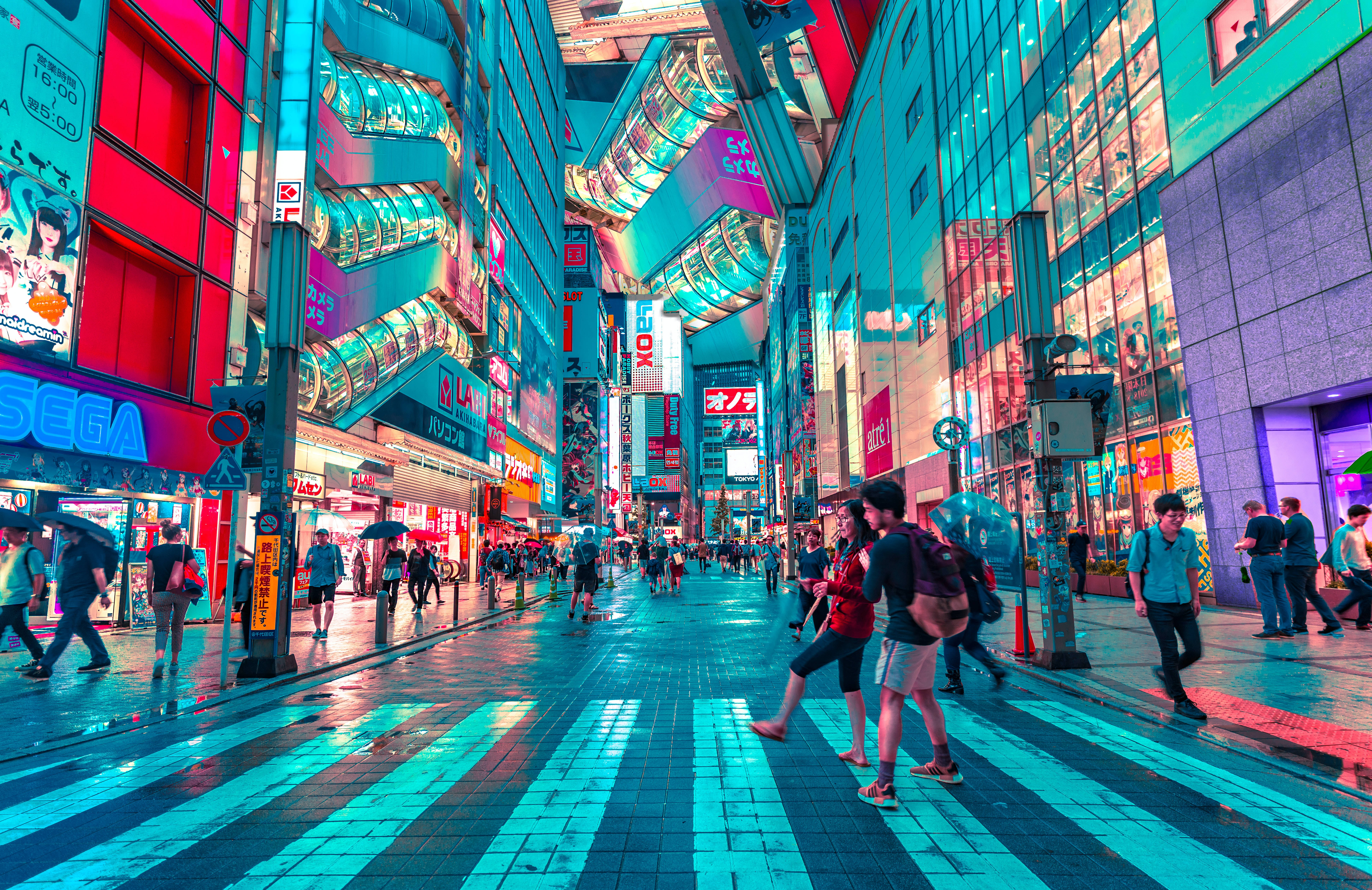 日本のHD 賑やかな東京の街並み 壁紙