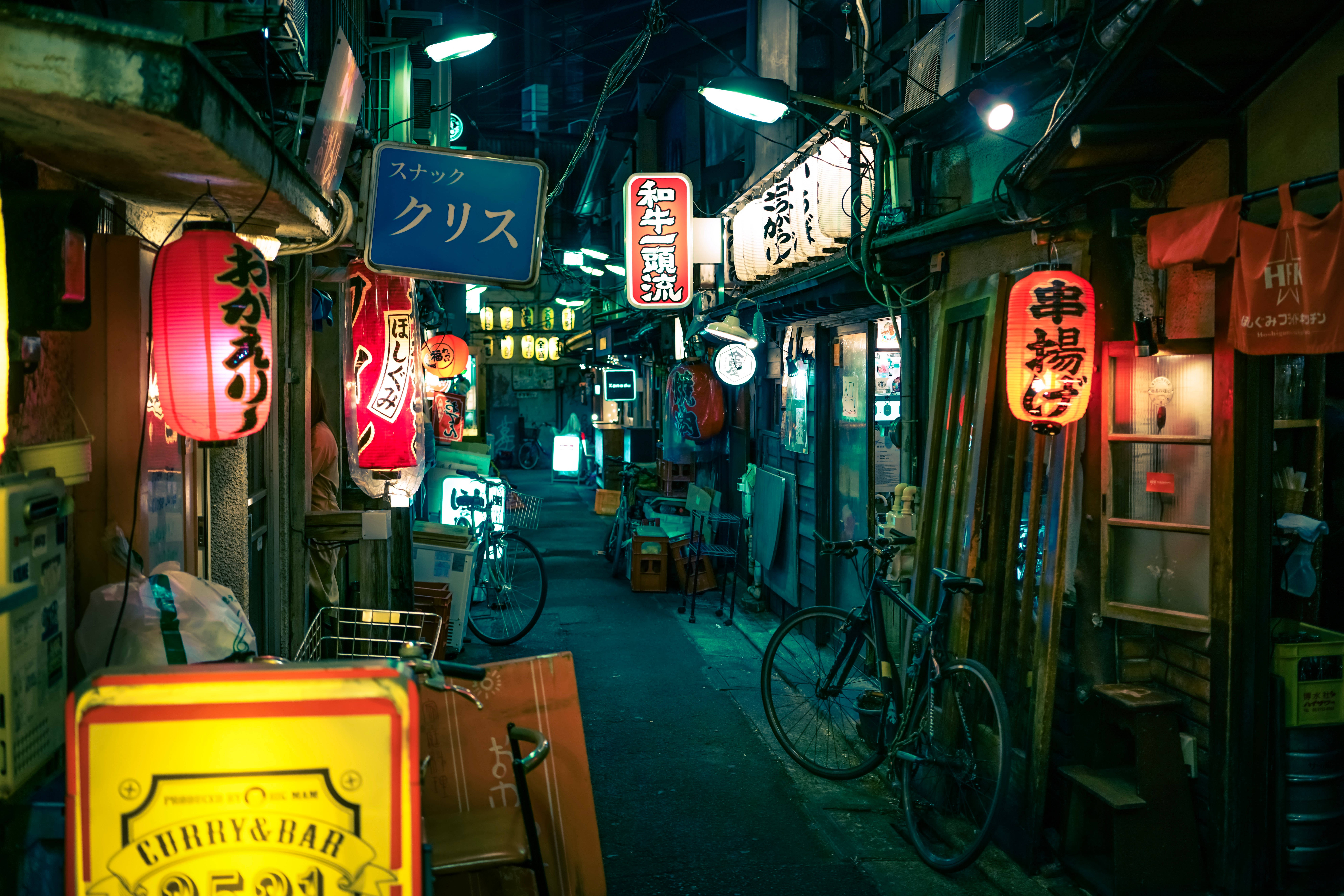 日本のHD壁紙 東京路地のレストラン 壁紙