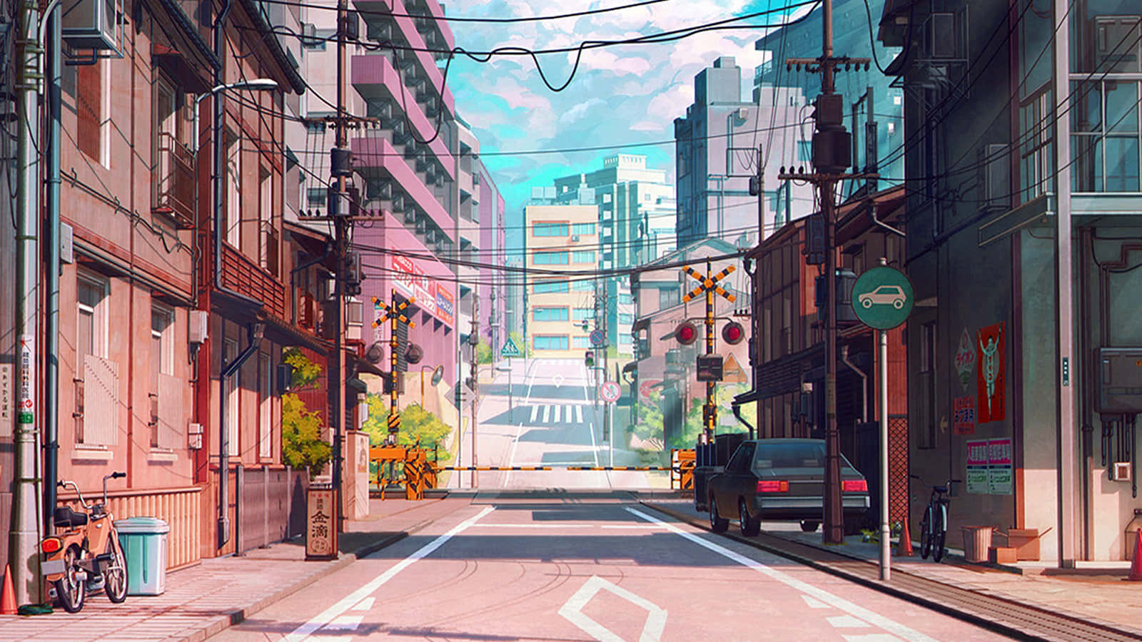 日本のアニメの街並み