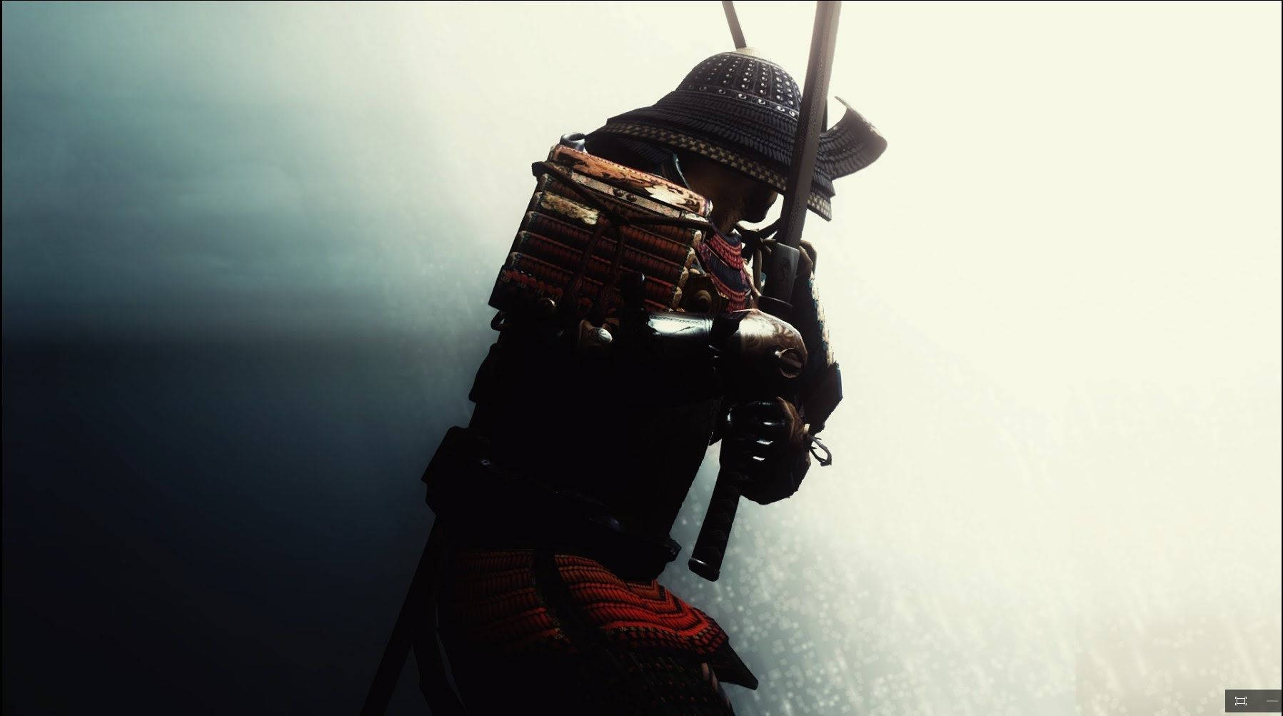 日本の侍 グラデーション背景 壁紙