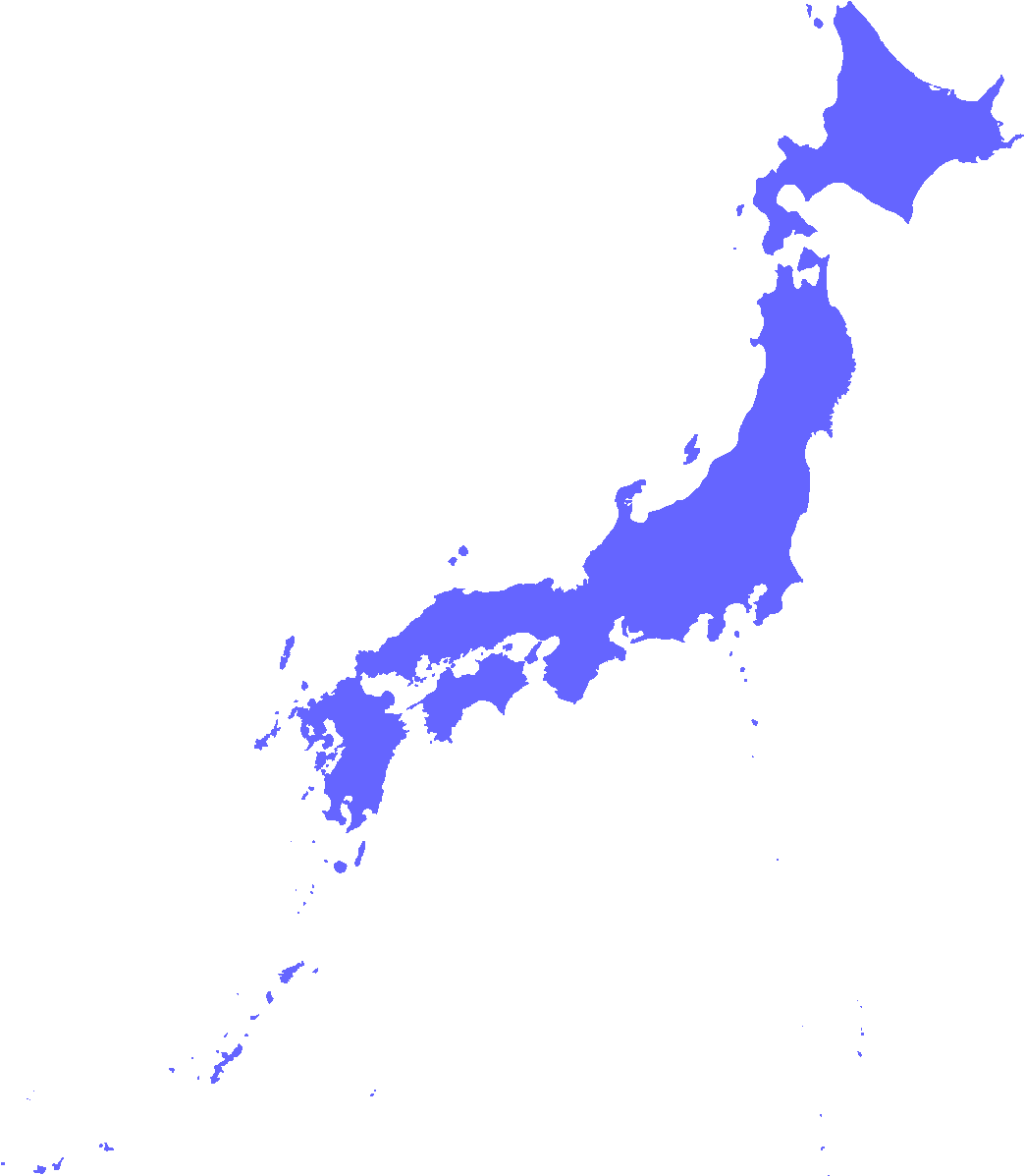 日本の地図シルエット グレーにブルー 壁紙