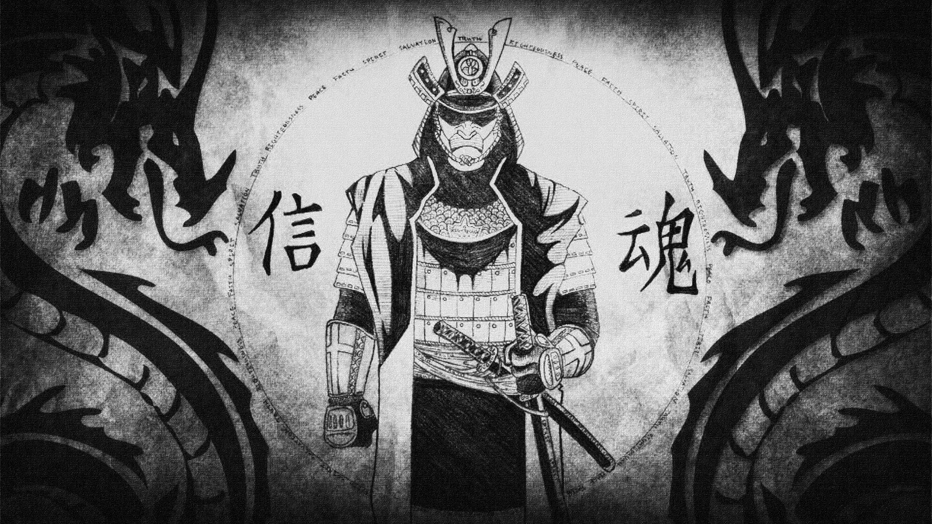 日本侍 双龍 壁紙