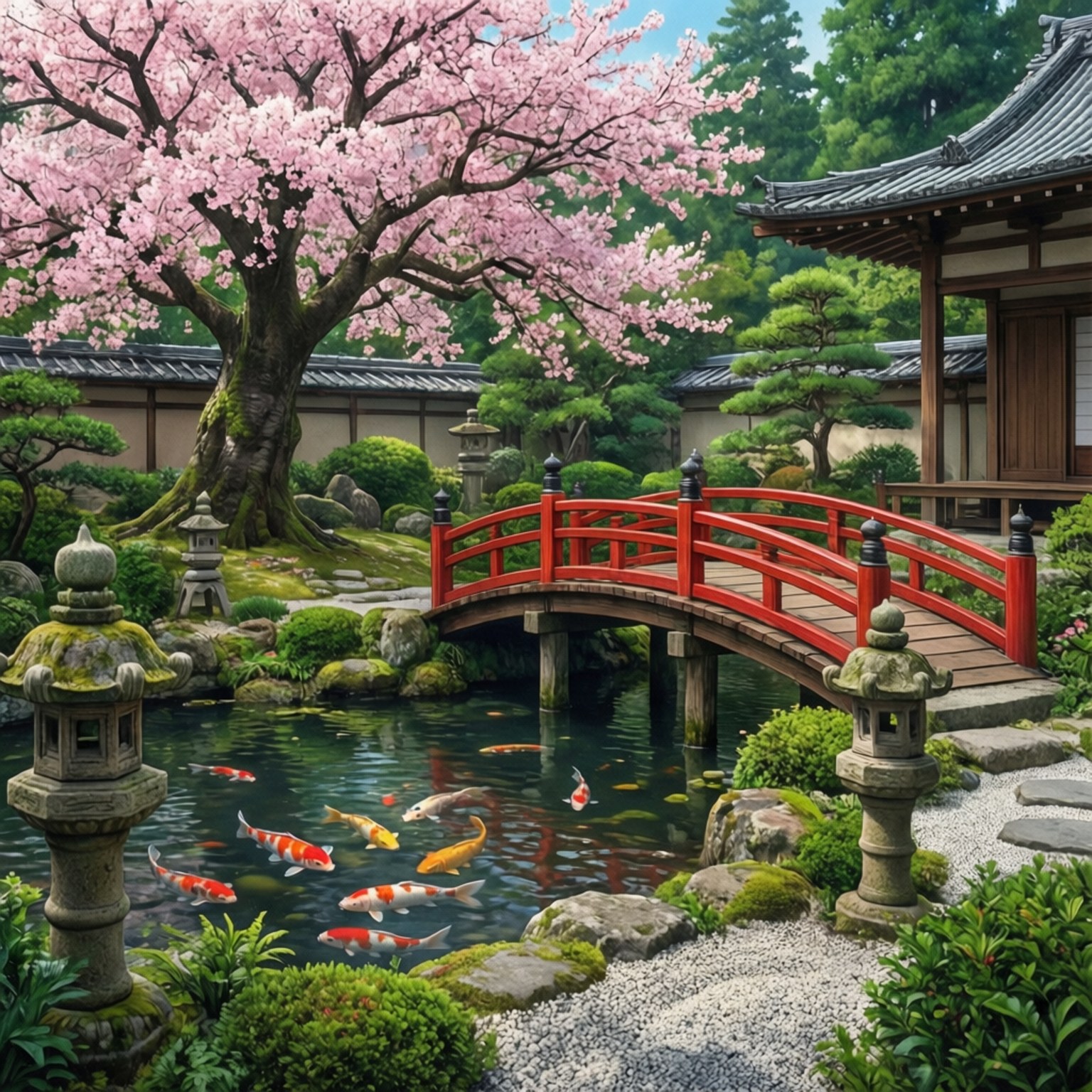 日本庭園の平和 壁紙