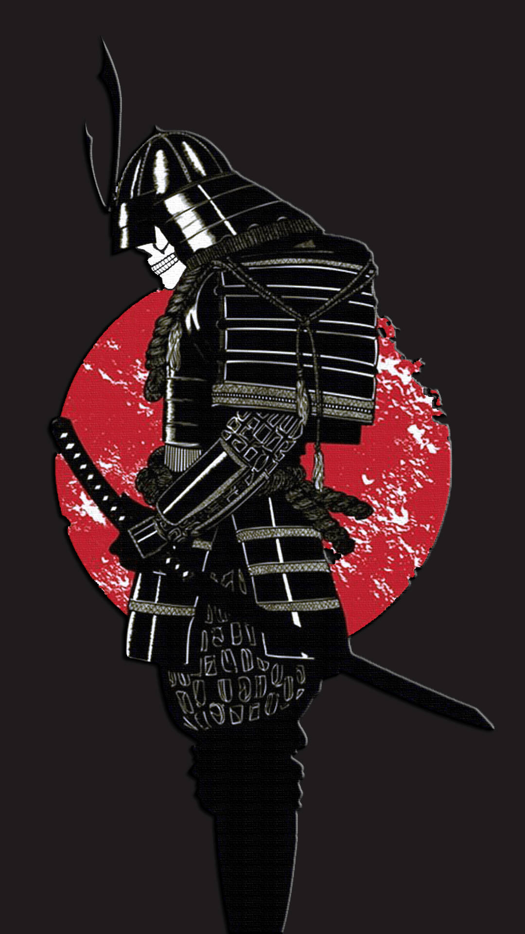 日本武士の骸骨の顔 壁紙