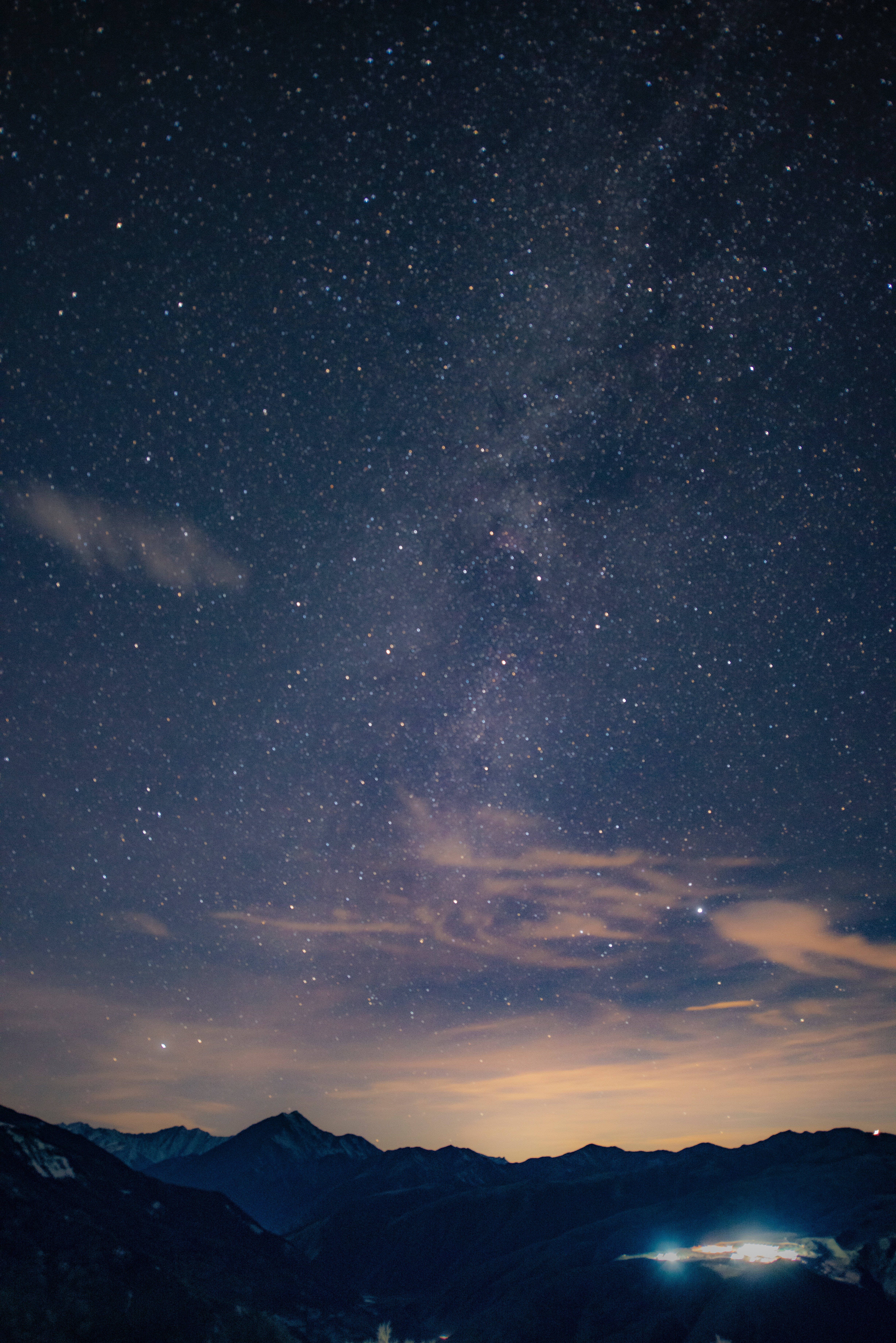 日没後の星空 壁紙