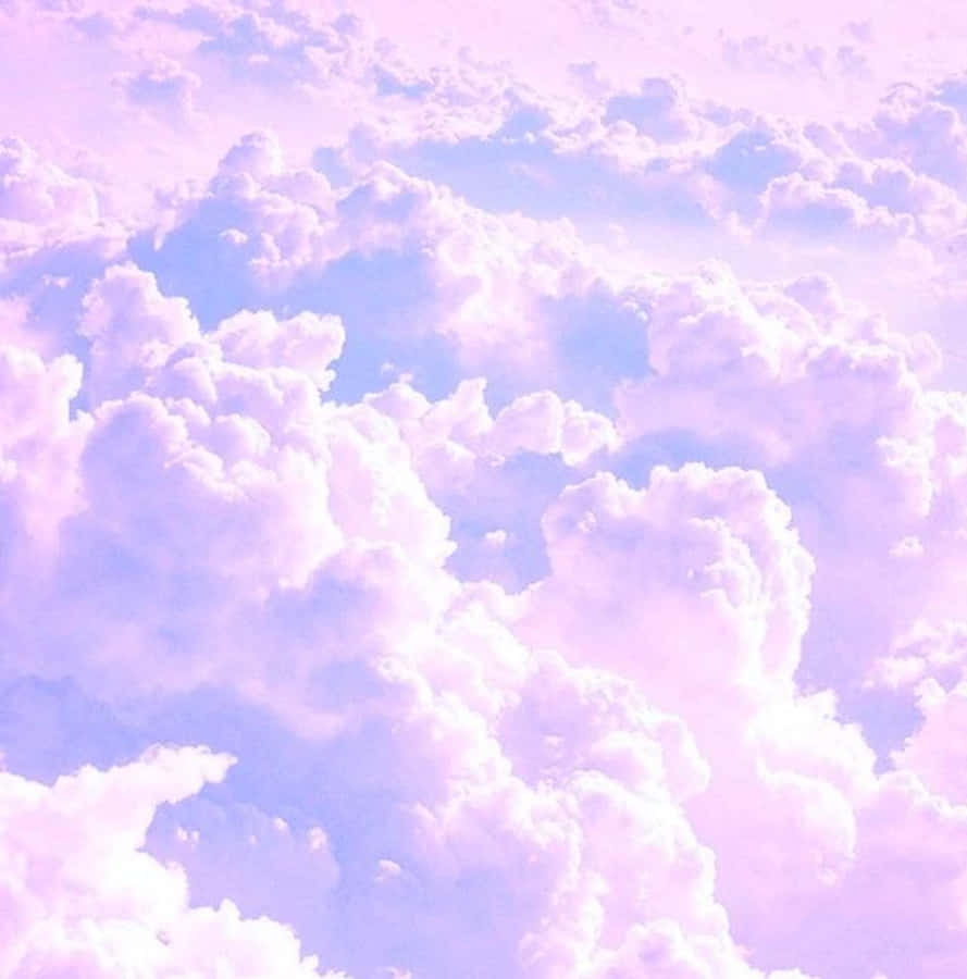 明るい雲 ラベンダーペールパープル エステティック背景 壁紙
