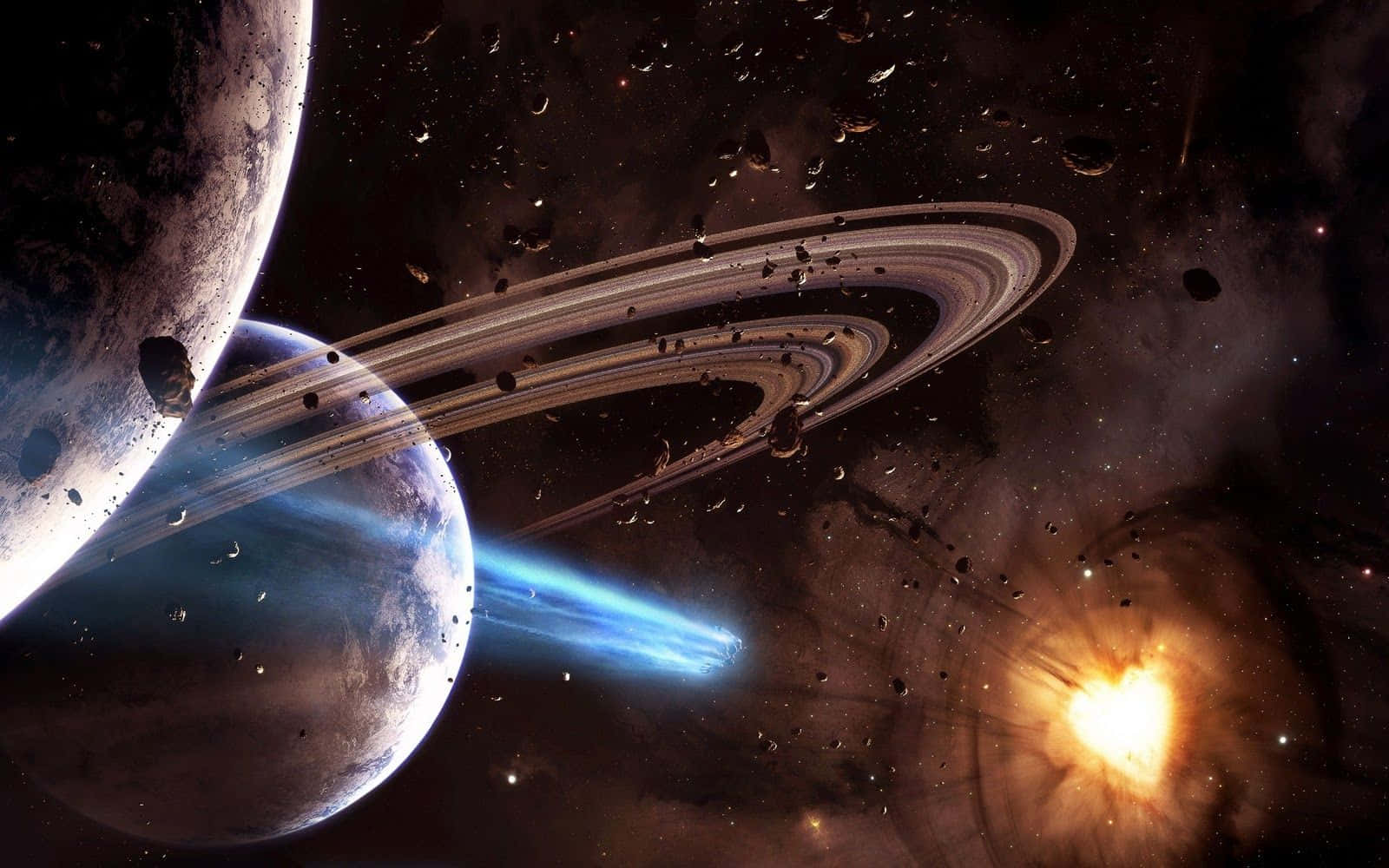星々と惑星、星雲が織りなす息をのむ宇宙の絶景 壁紙