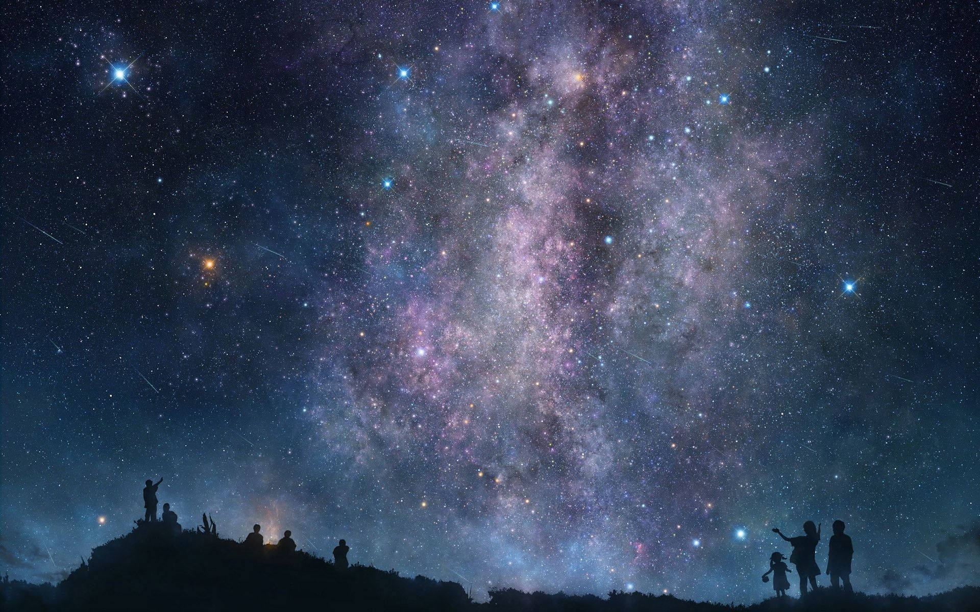 1920x1200 星で満たされた空の壁紙
