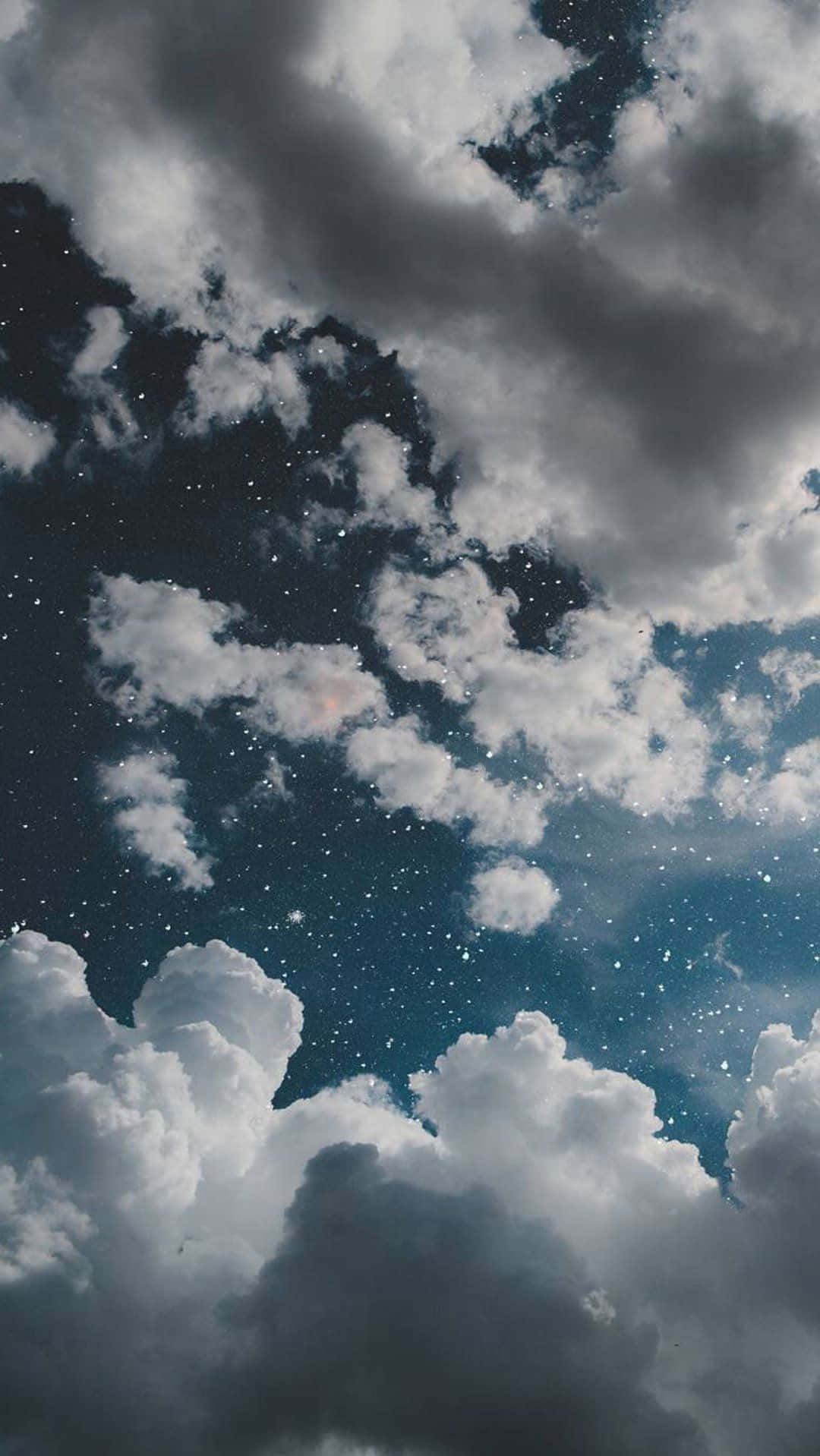 星のある曇り空 壁紙