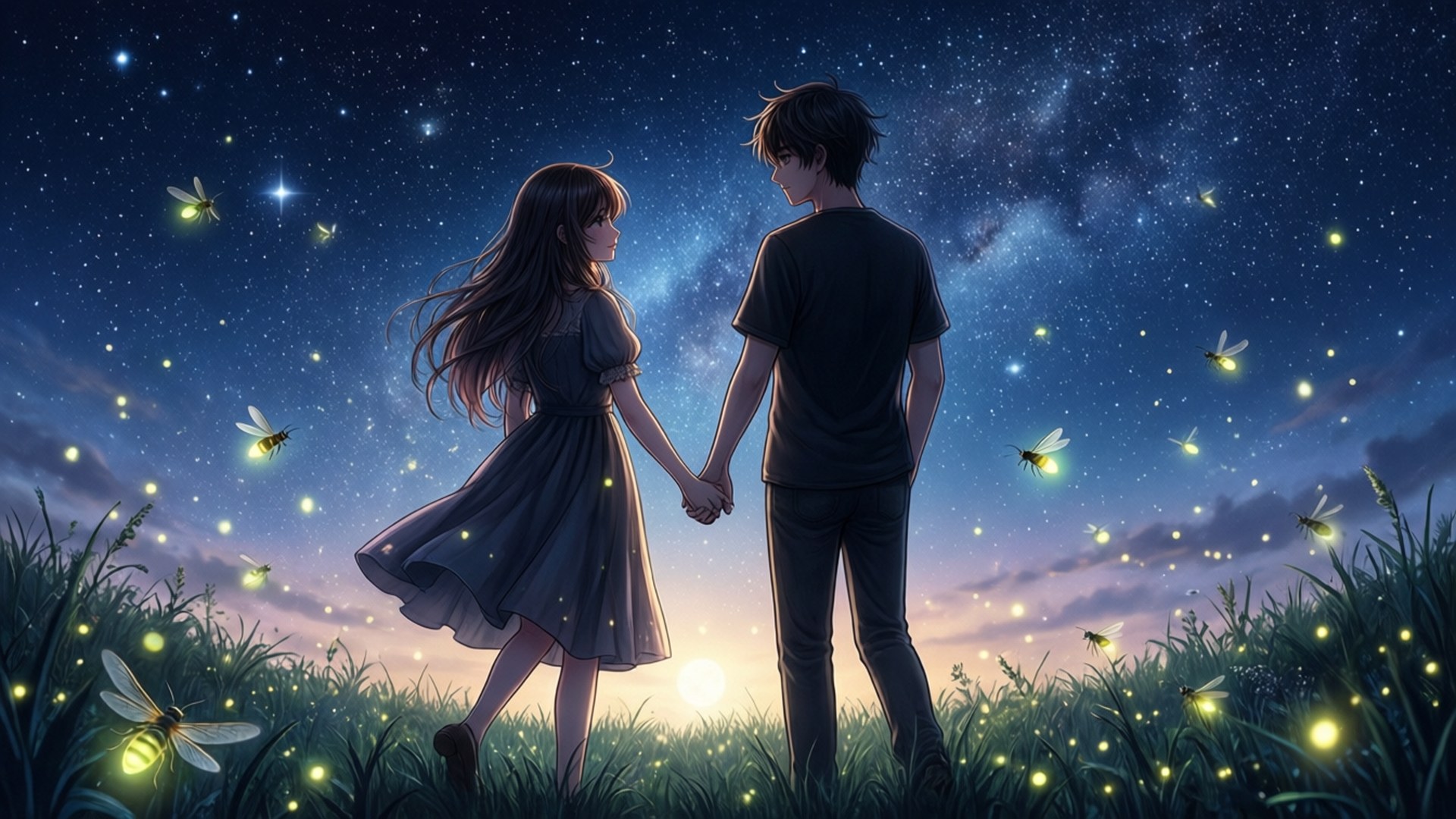 星空の下で 壁紙