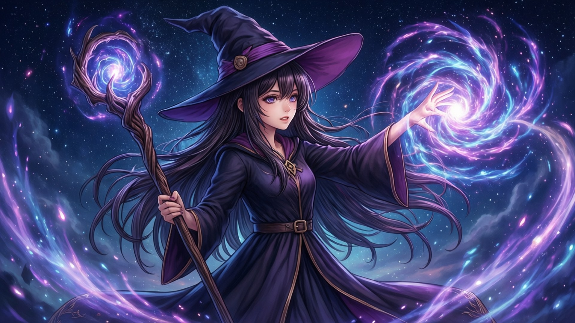 星空の魔女 壁紙