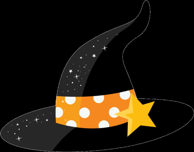 星空の魔女の帽子イラスト 壁紙
