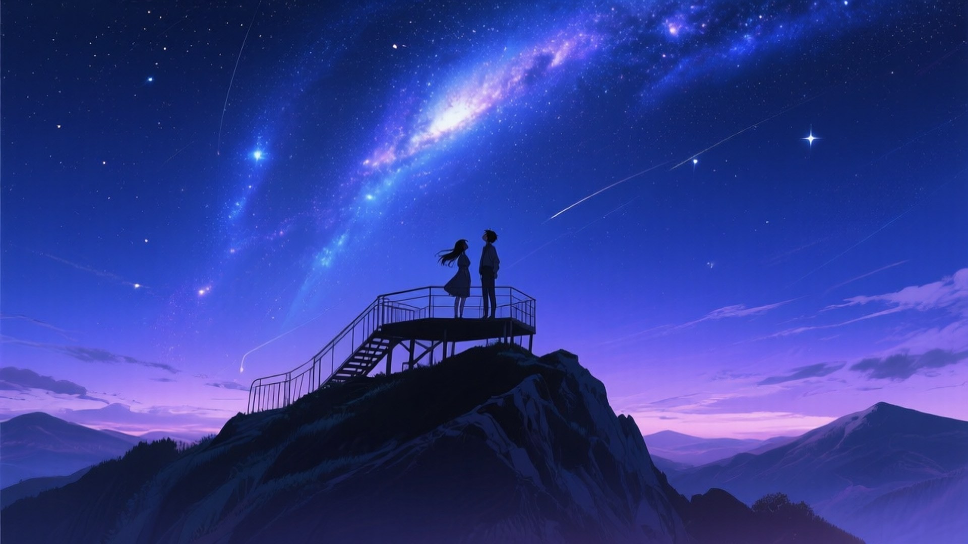 星空を見下ろす夜 壁紙