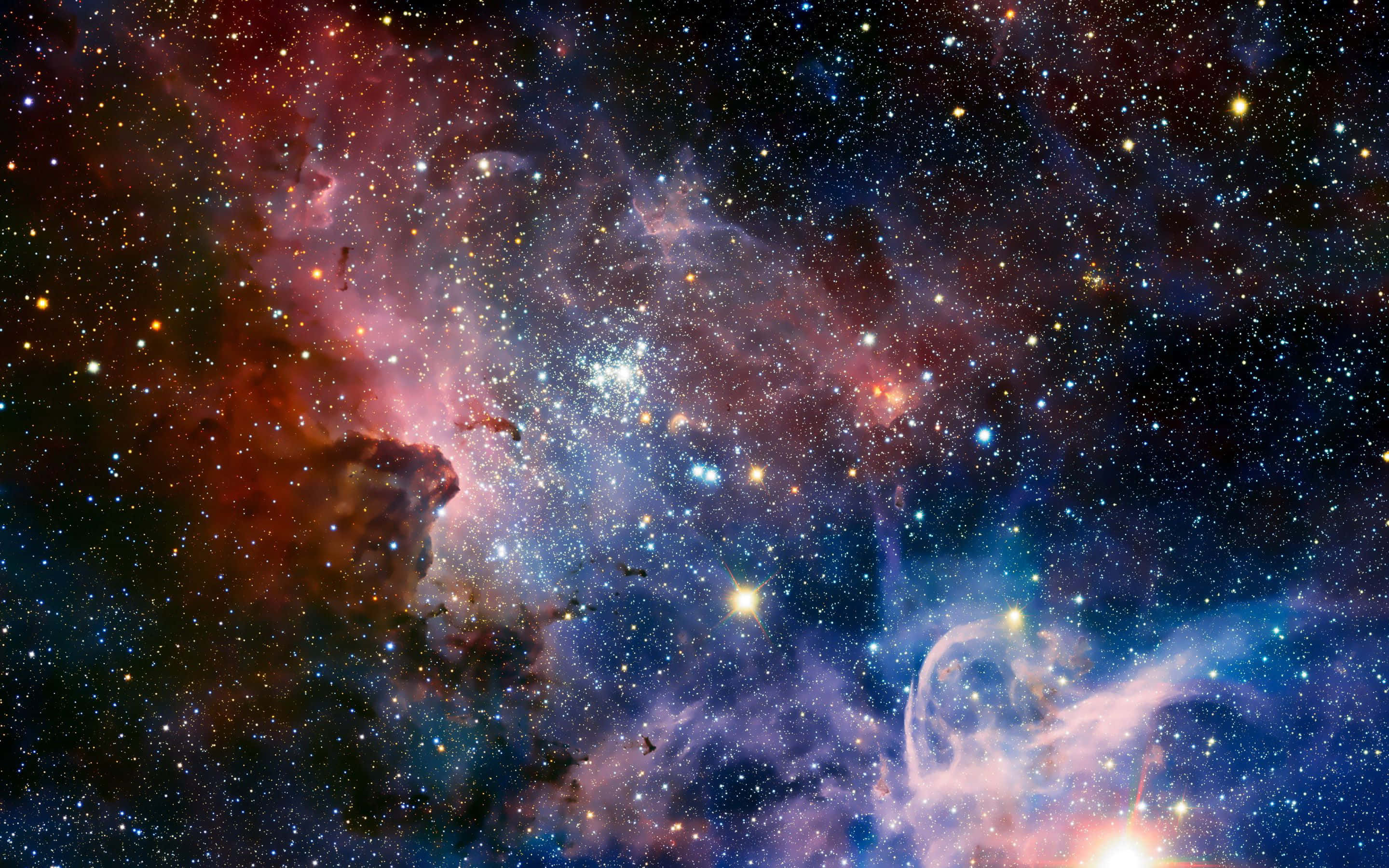 星雲と星々が広がる眺め 壁紙