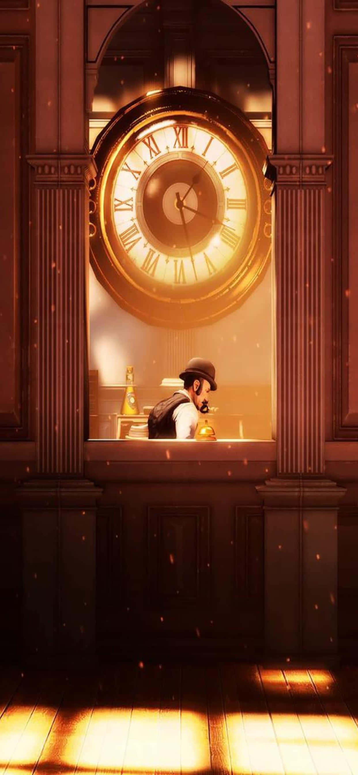 時計 iPhone XS Max Bioshock Infinite 背景 壁紙