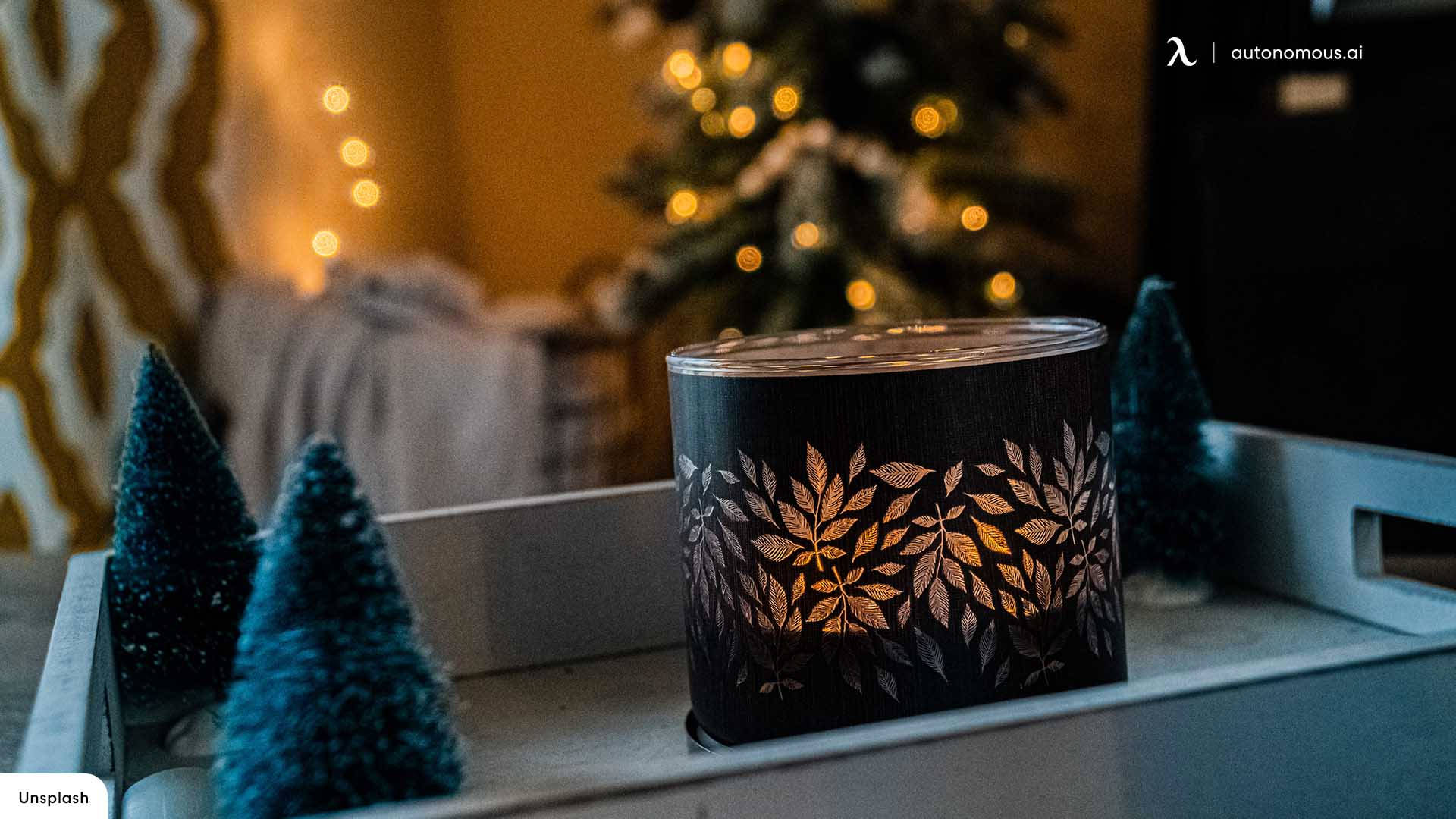 暖かなクリスマスキャンドル 壁紙
